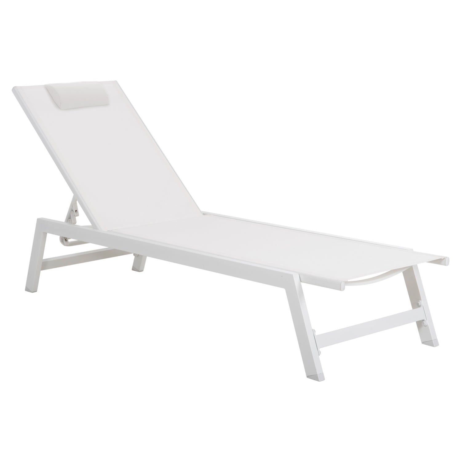 Шезлонг  RABIA  алуминиев /бял цвят 191,5x60x89,5