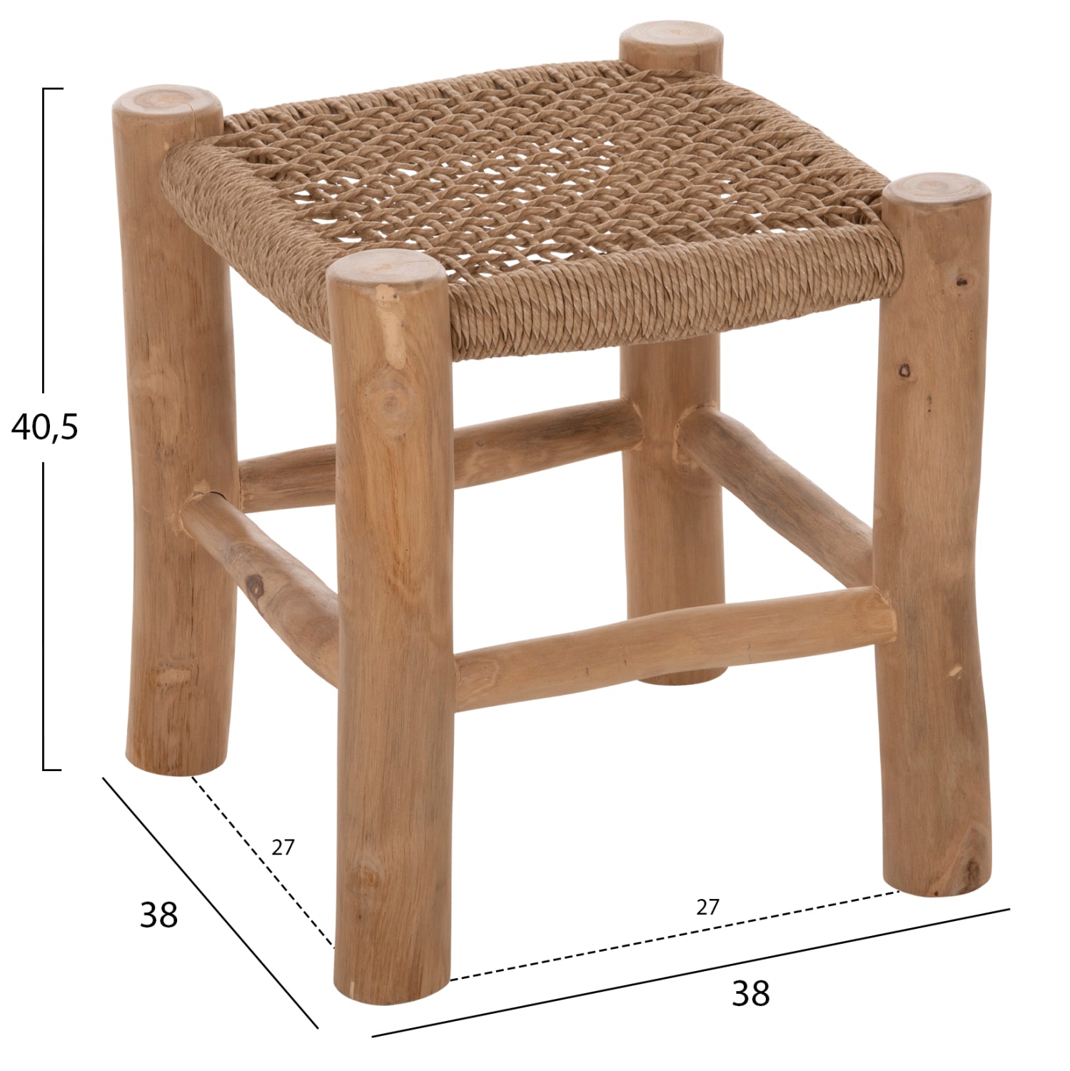 Табуретка Лондер натурал 38x38x40,5