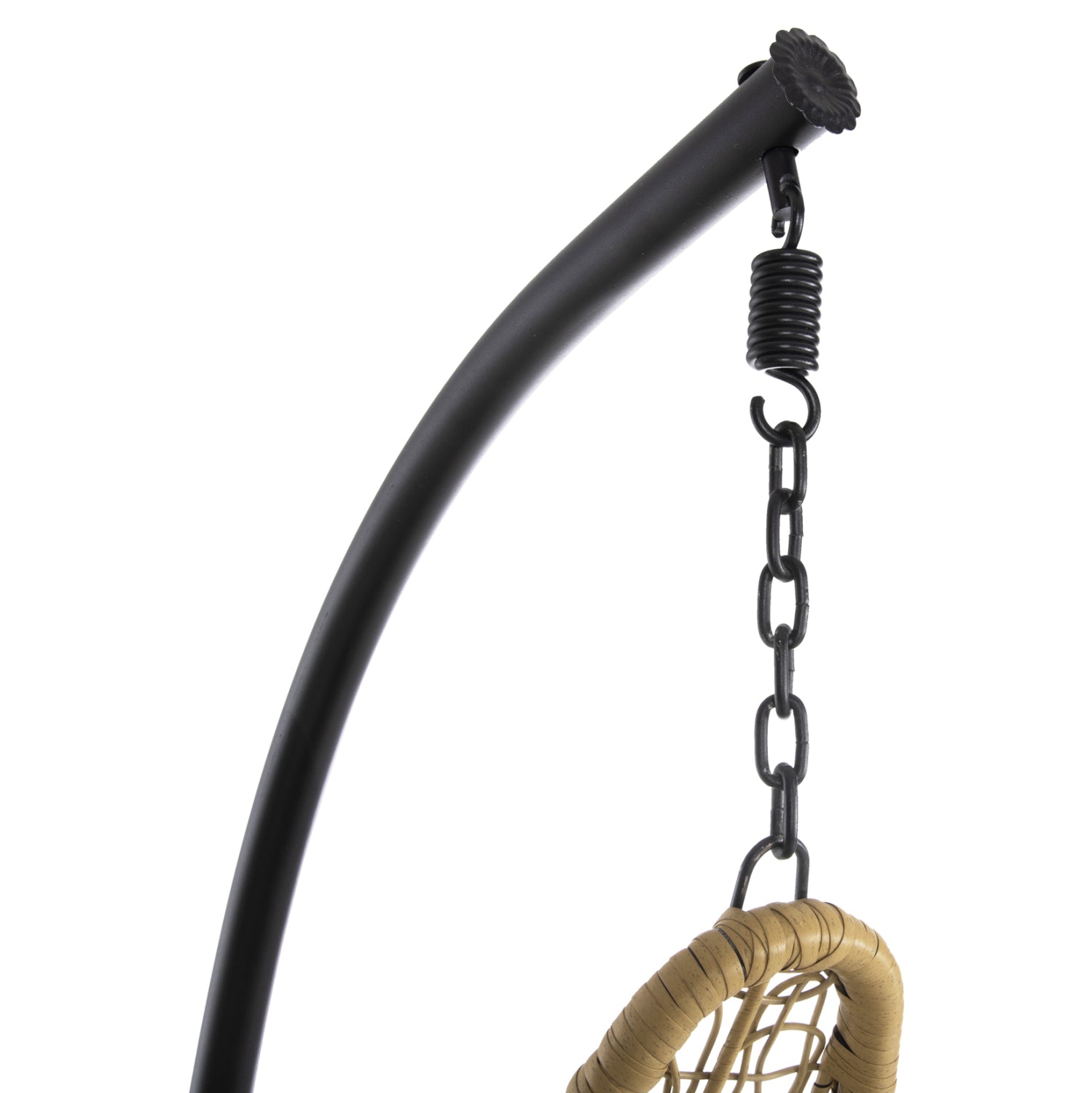 Люлка Folia цвят бежов ратан -черен метал 95/195см