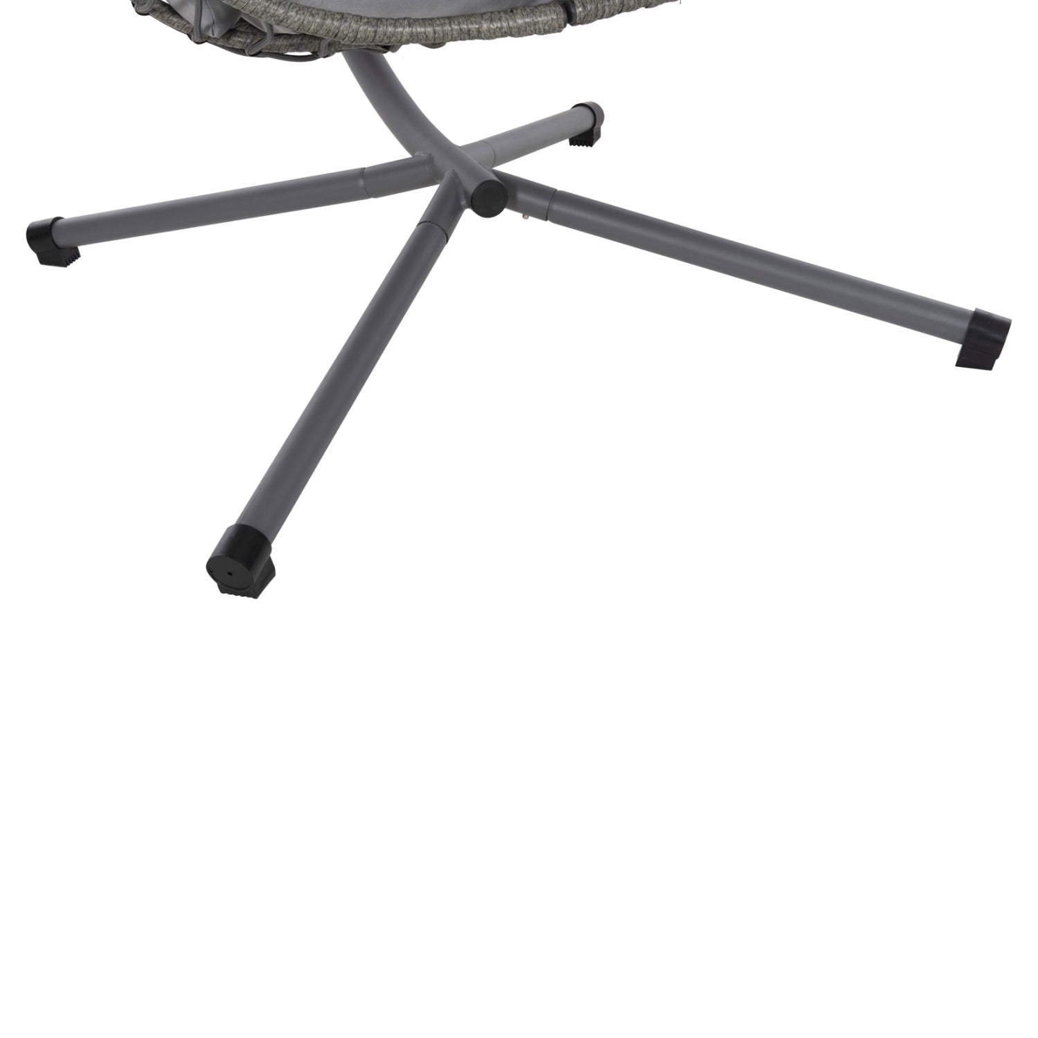 Люлка висяща Folia метал/ратан сив цвят 90/75/190см