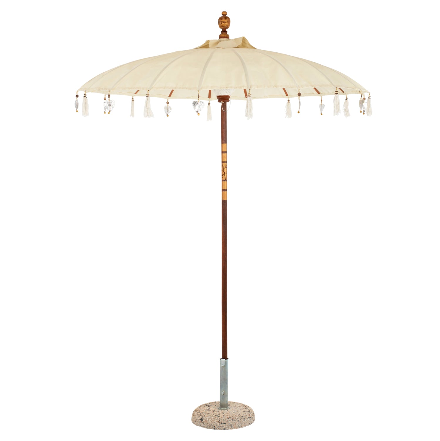 Чадър ф200/268см  -цвят крем-натурал/без основа