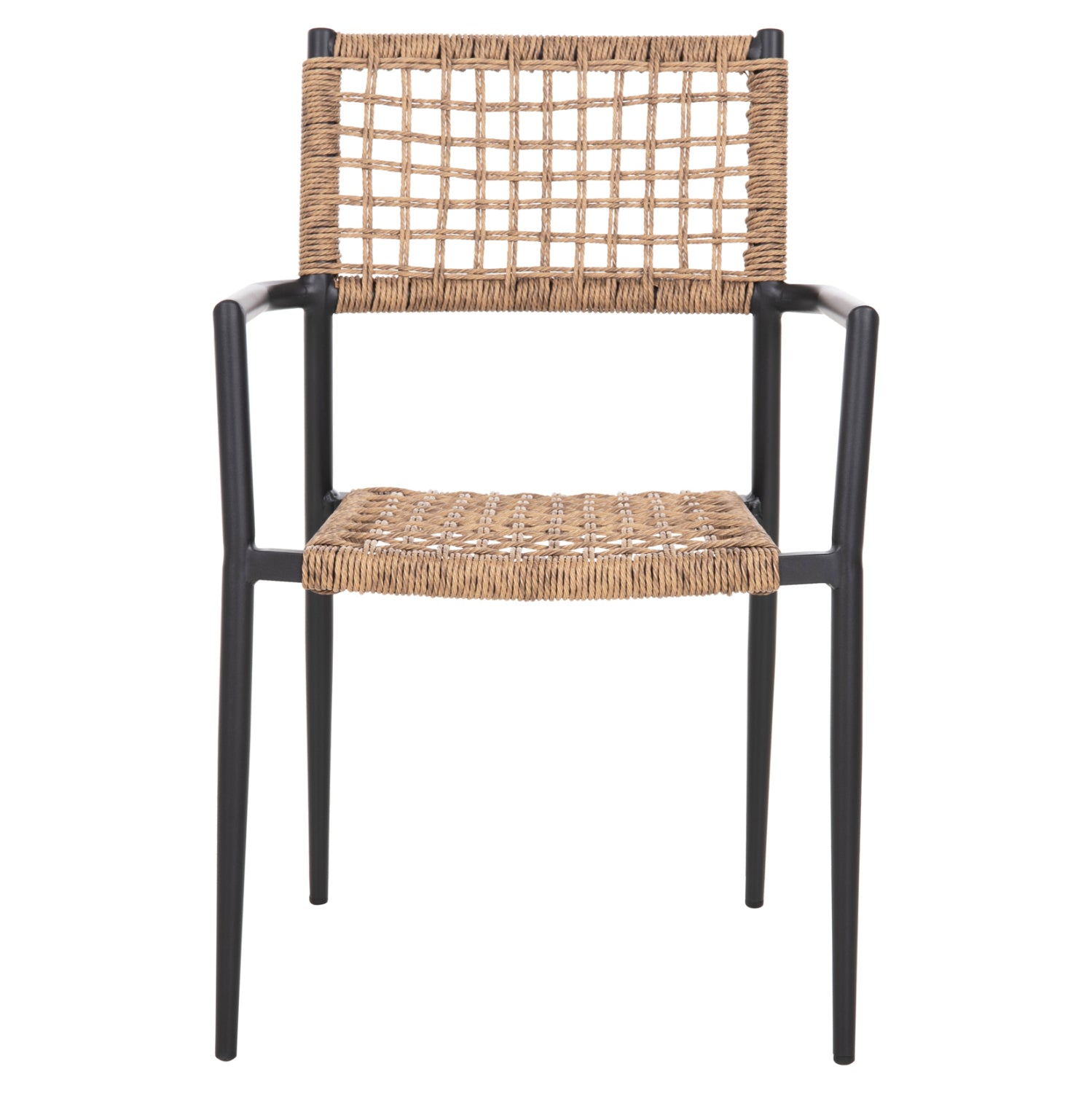 Стол Трилан цвят черен-сиво кафяв 57x59x85