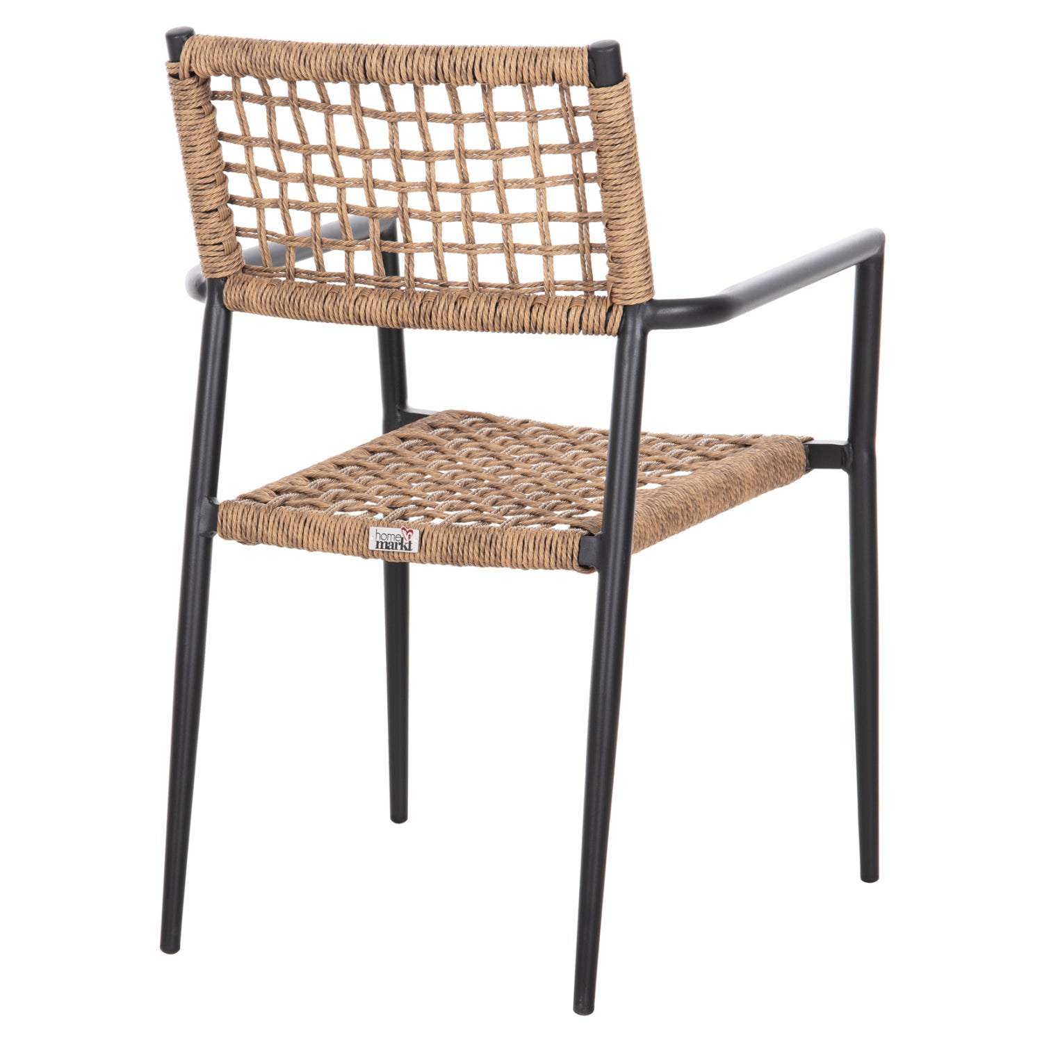 Стол Трилан цвят черен-сиво кафяв 57x59x85