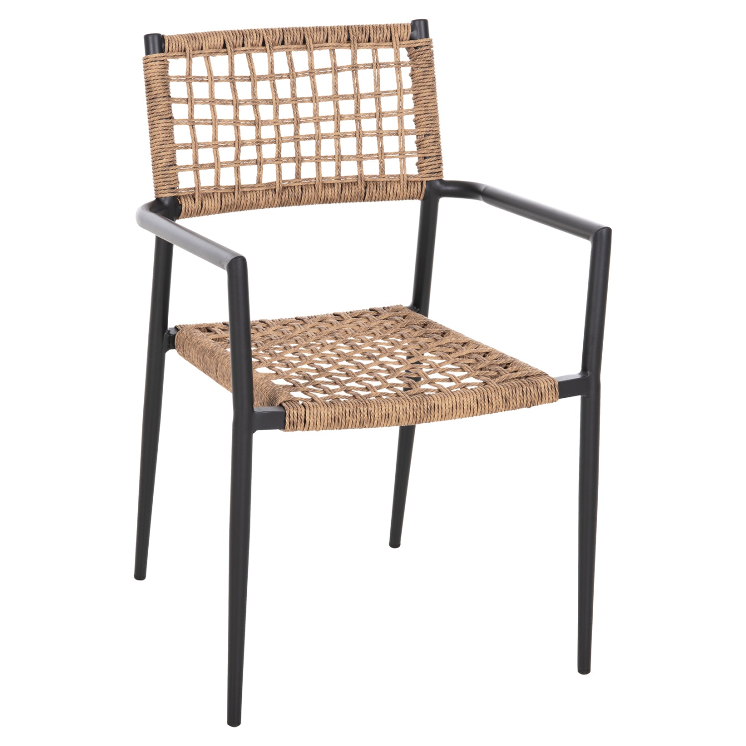 Стол Трилан цвят черен-сиво кафяв 57x59x85