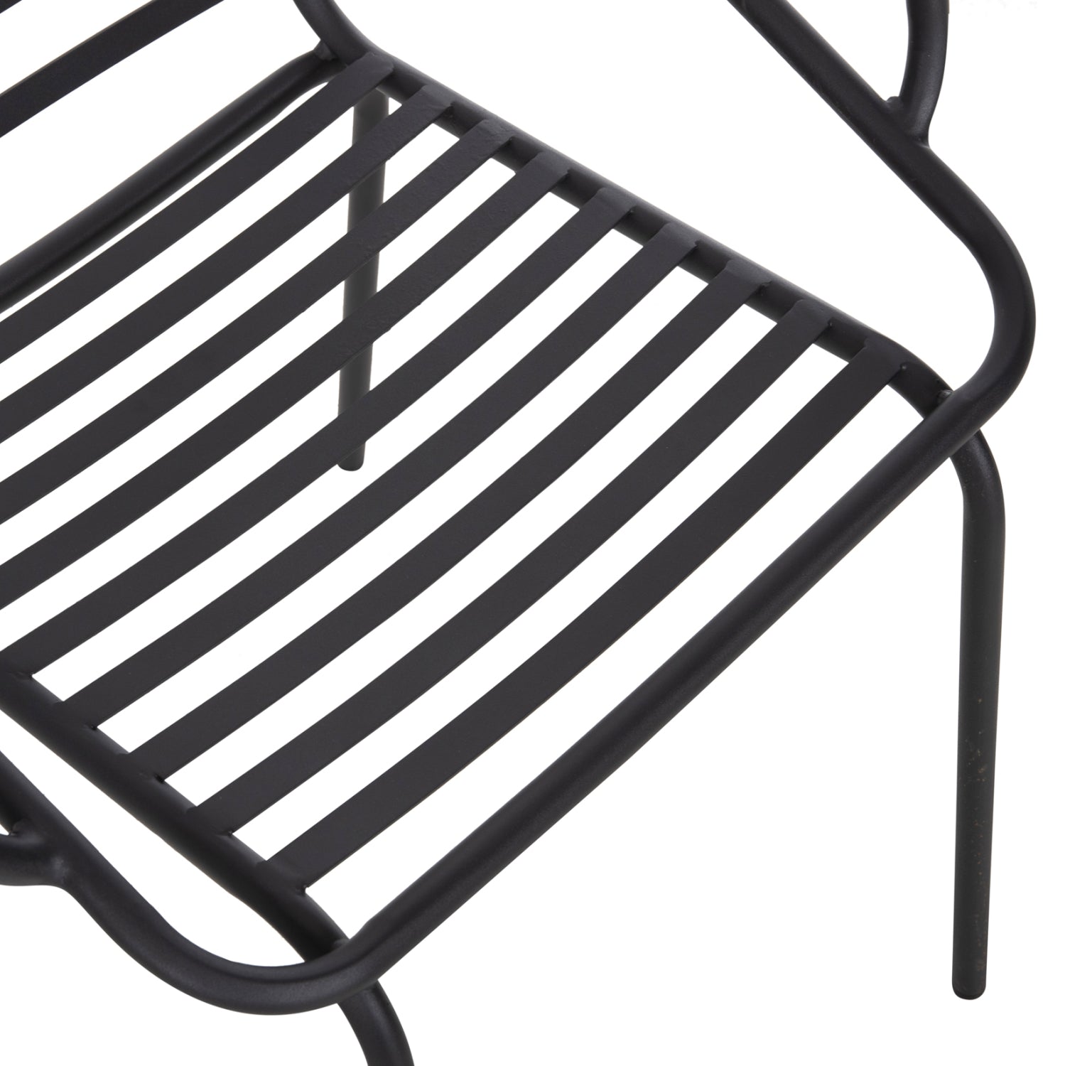 Градински стол FREE черен 61x53x87см