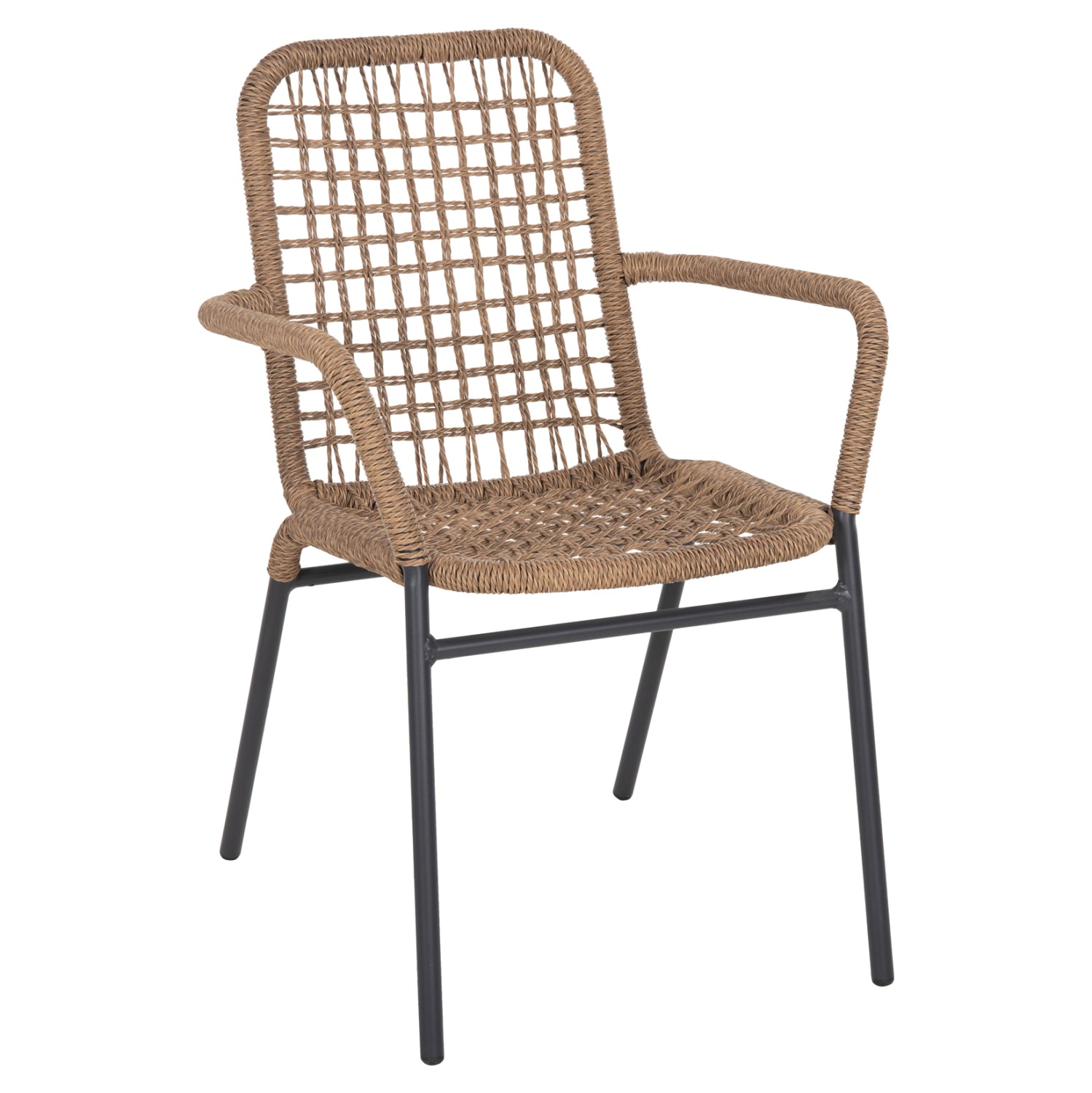 Кресло SPANO цвят антрацит-бежов 55,5x58x81