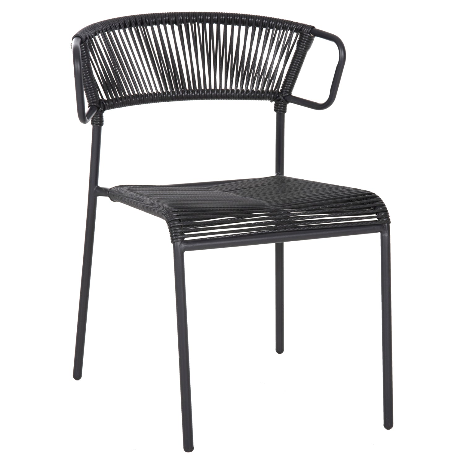 Стол Суки черен цвят 54x62x80