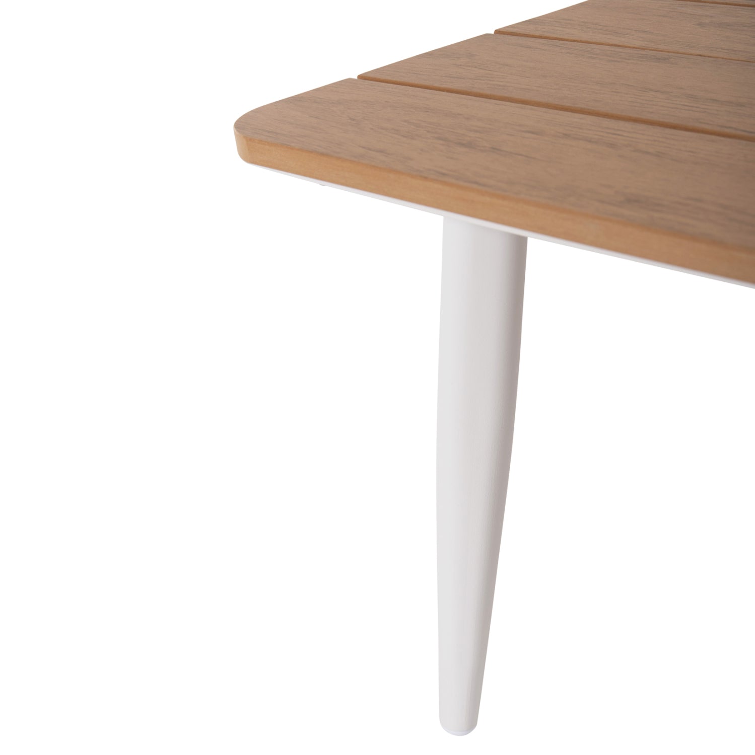 Комплект градински Дрим алуминий цвят бял-натурал с маса 109x56.5x41