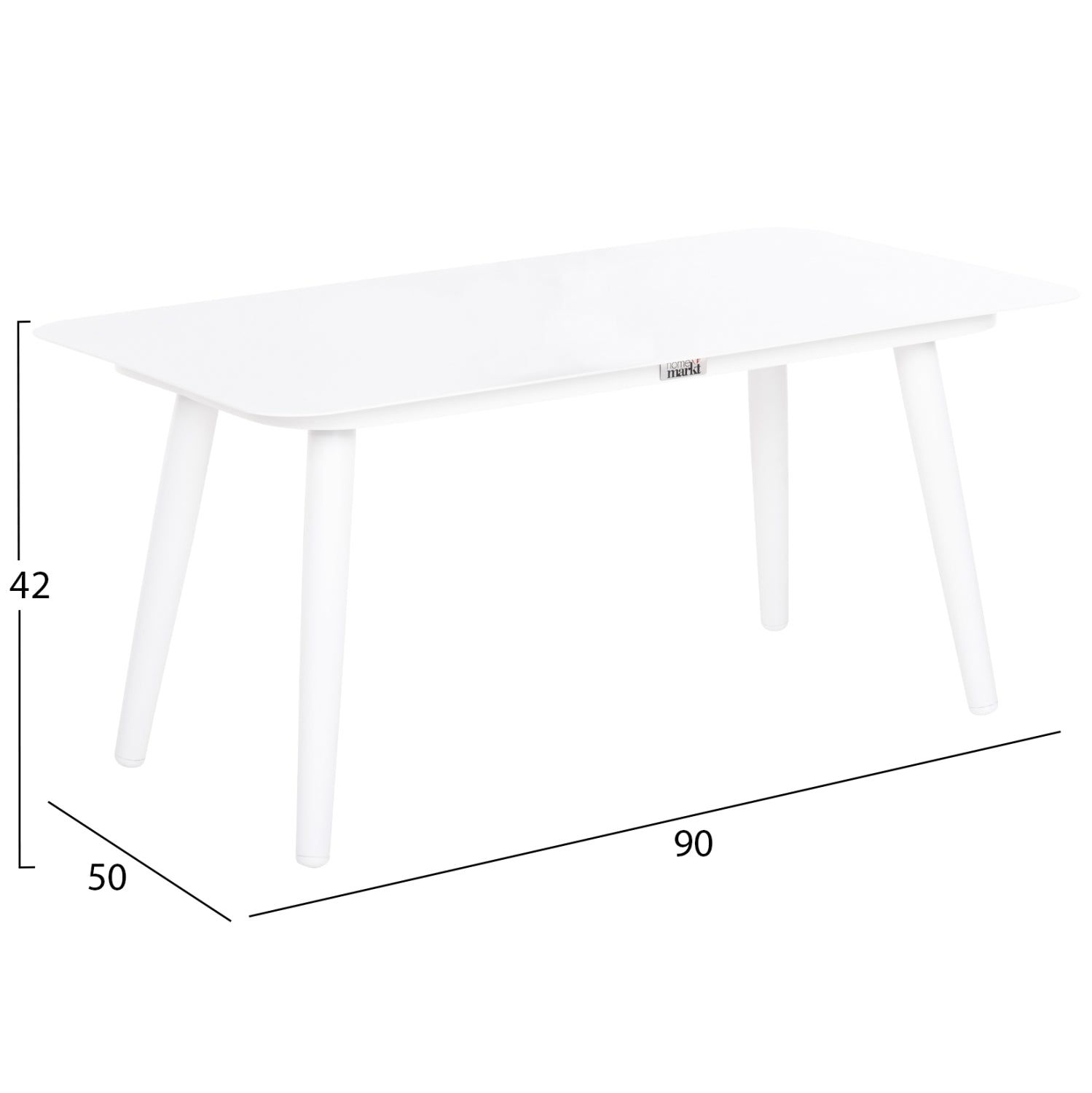 Комплект градински Фрея цвят натурал-бял с маса 90x50x42