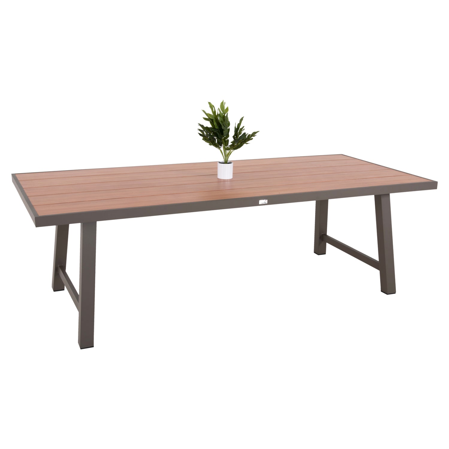 Маса GOBAR240х105 алуминиева-цвят шампанско-натурал