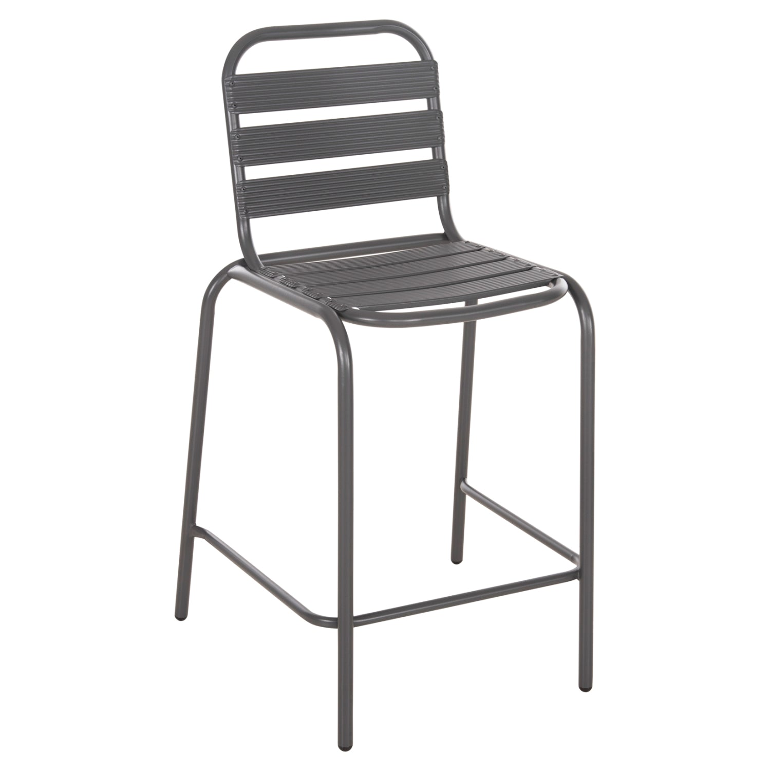 Бар стол LAURA средна височина сив цвят 58,5x58x104