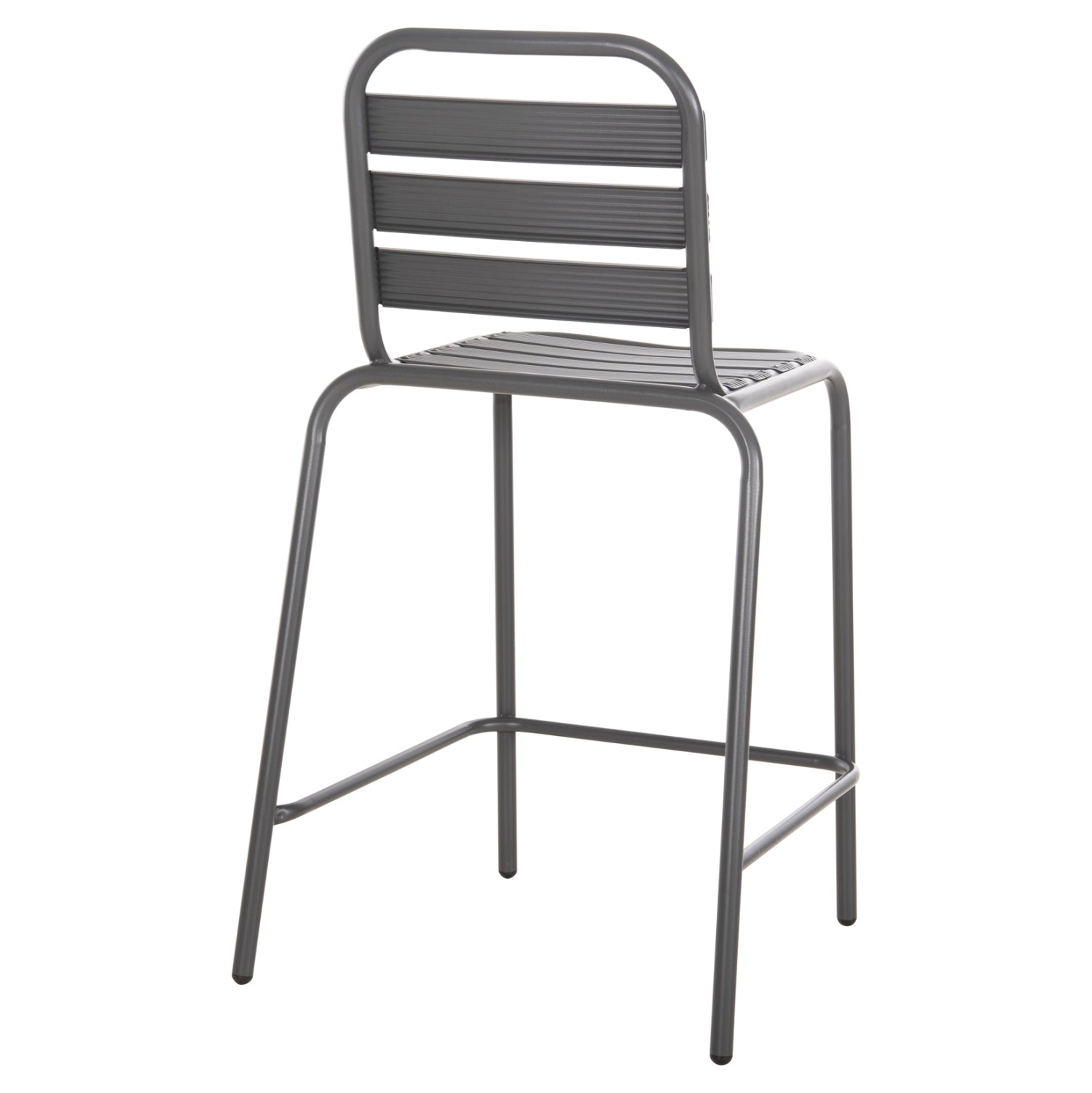 Бар стол LAURA средна височина сив цвят 58,5x58x104