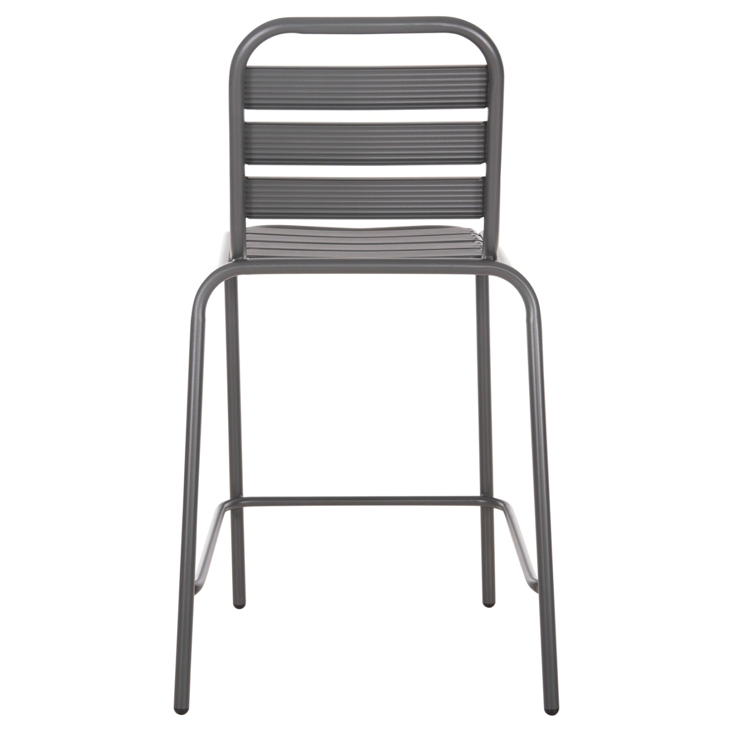 Бар стол LAURA средна височина сив цвят 58,5x58x104