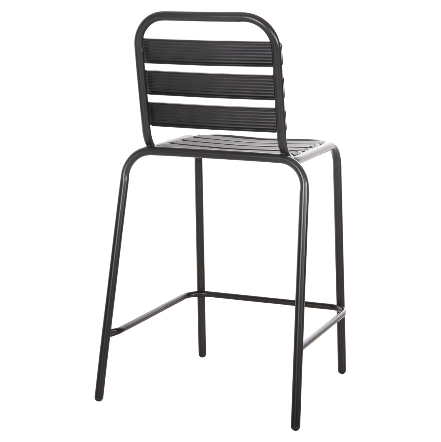 Бар стол LAURA средна височина черен цвят 58,5x58x104