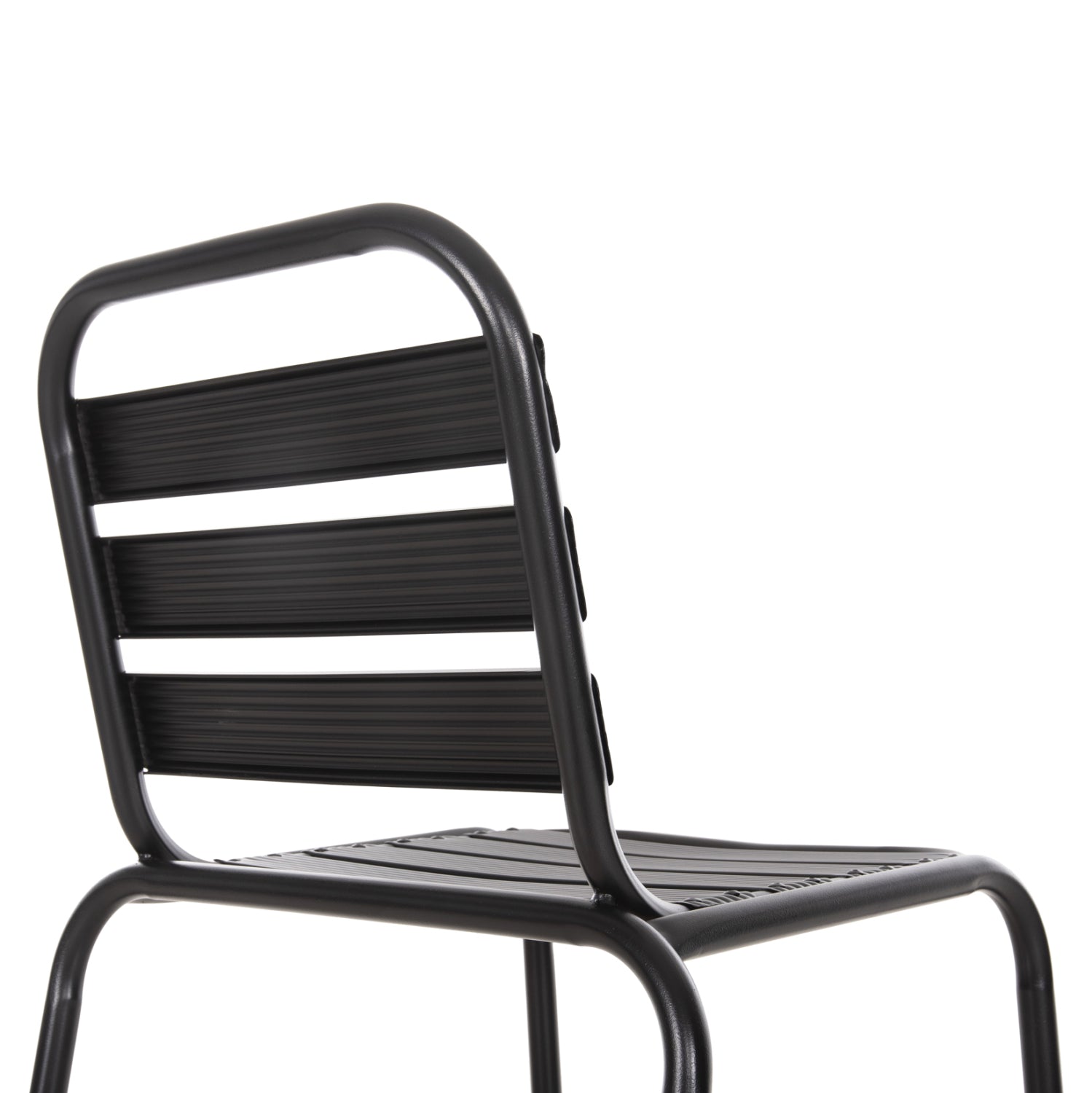 Бар стол LAURA средна височина черен цвят 58,5x58x104