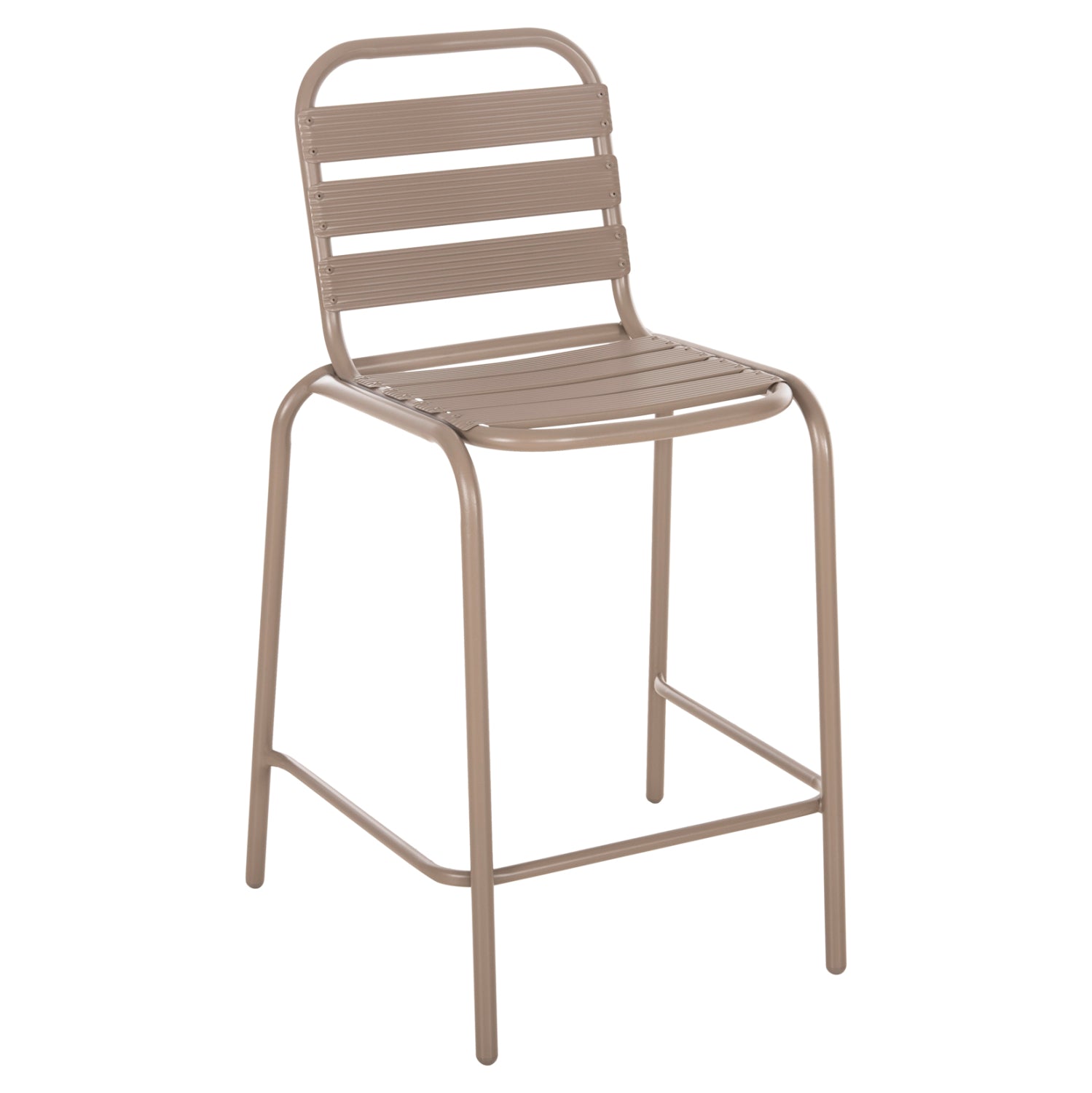 Бар стол LAURA средна височина цвят шампанско 58,5x58x104