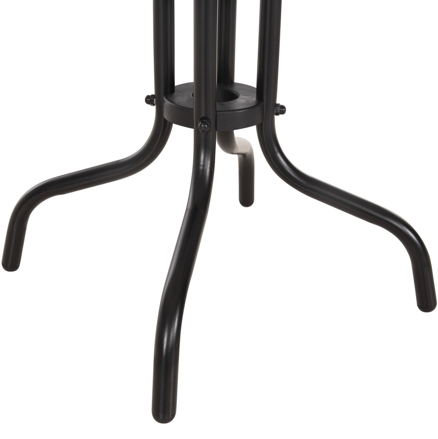 Странична маса Figo метал черно-стъклена повърхност 45x45x51см