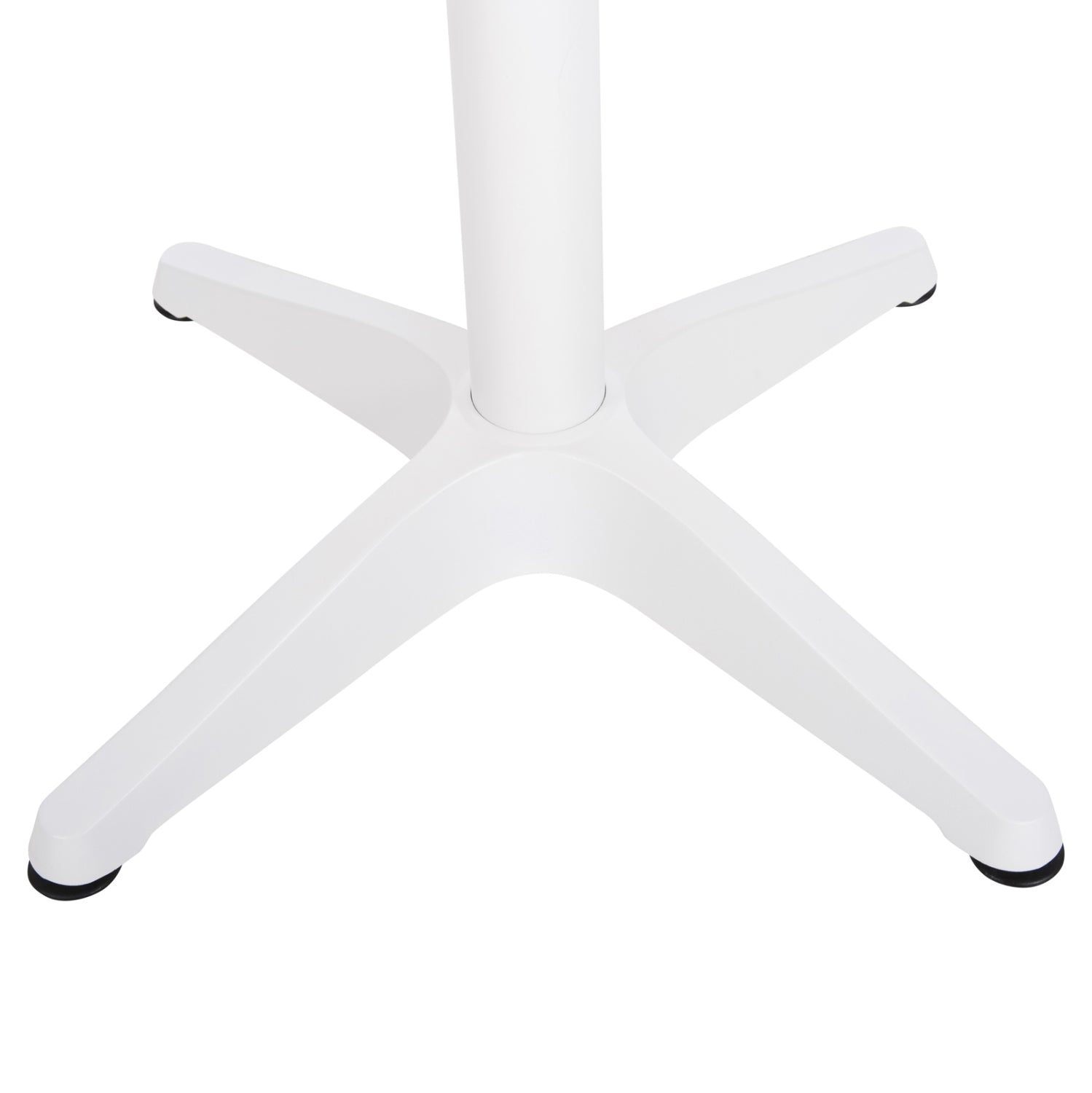 Маса Aлекса ф60 -алуминиева цвят бял-плот натурално полидърво