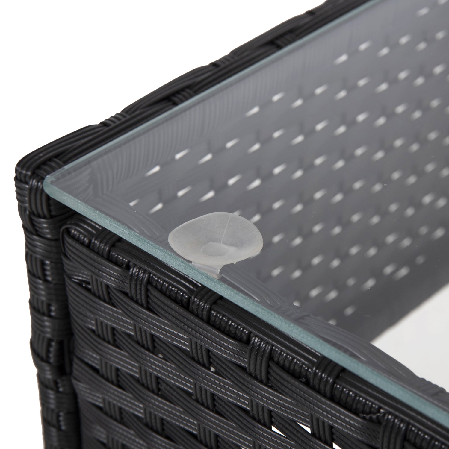 Градински комплект Стасия 4 бр цвят черен-капучино диван с 2 кресла и маса75.5x37.5x38.5