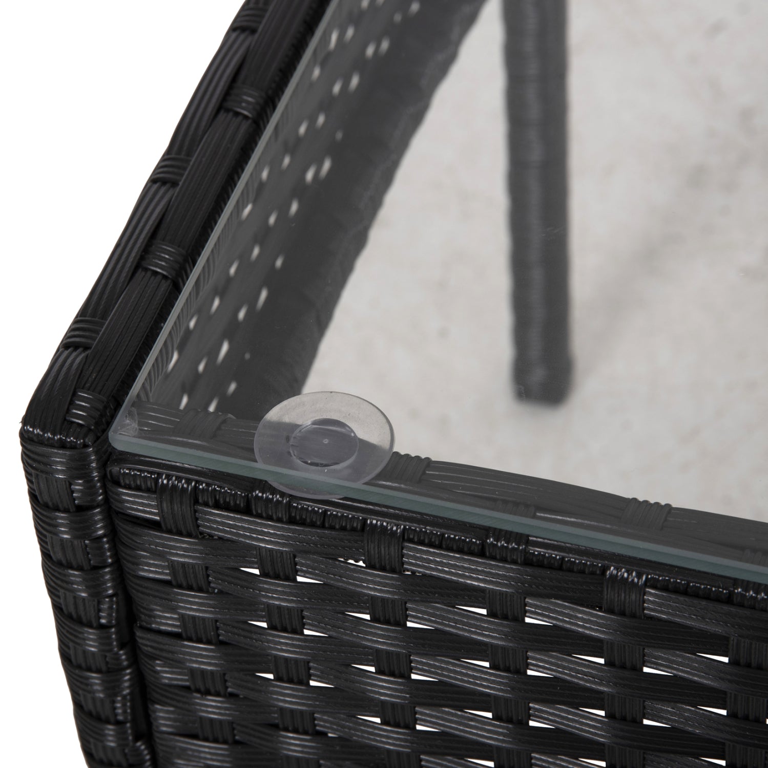 Градински комплект Стасия цвят черен-бежов от 5бр диван с 2 кресла и маса 75.5x37.5x38.5