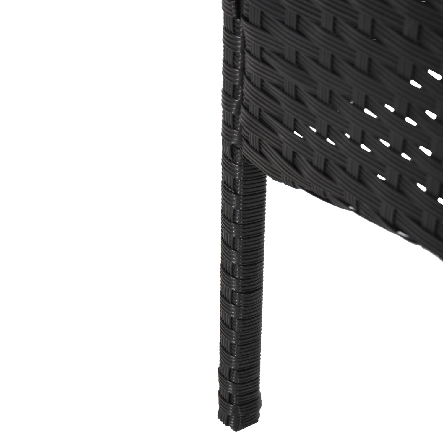 Градински комплект Стасия цвят черен-бежов от 5бр диван с 2 кресла и маса 75.5x37.5x38.5