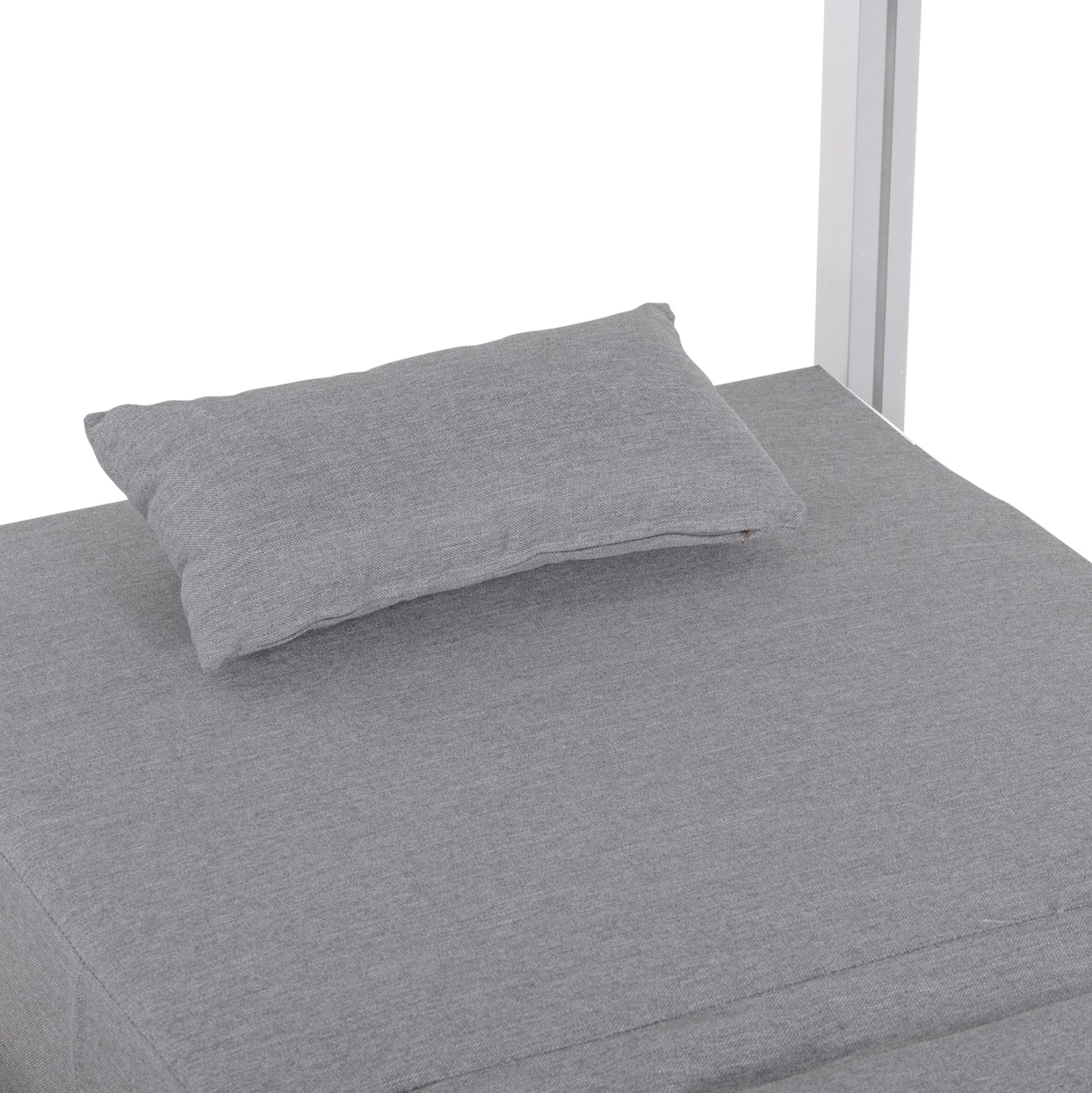 ДВОЕН АЛУМИНИЕВ ПЛАЖЕН ШЕЗЛОНГ СЪС СЕННИК CUBE ГАЛАНТНО БЯЛО 2x2x2м