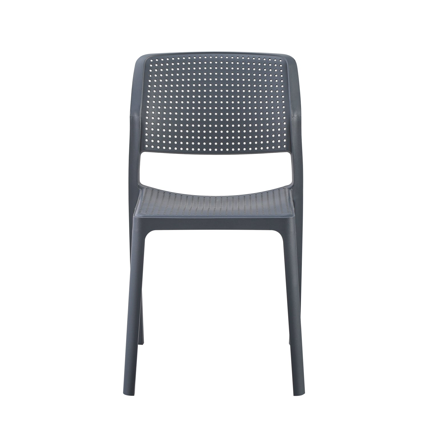 Градински стол Comfee, сив полипропилен, 41x57x82см