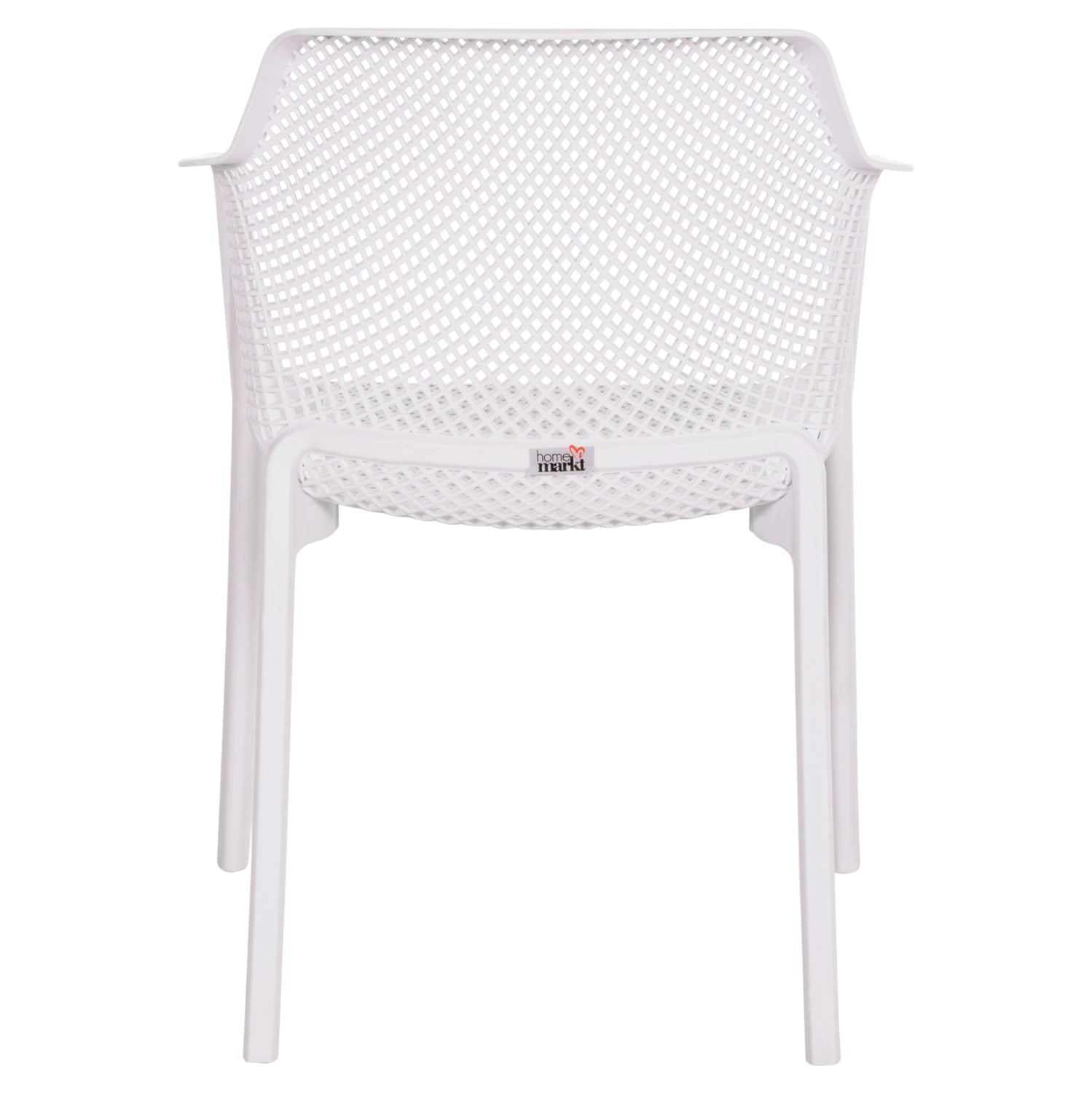 Градински стол Сара полипропилен, бял, 59x58x79.5 см