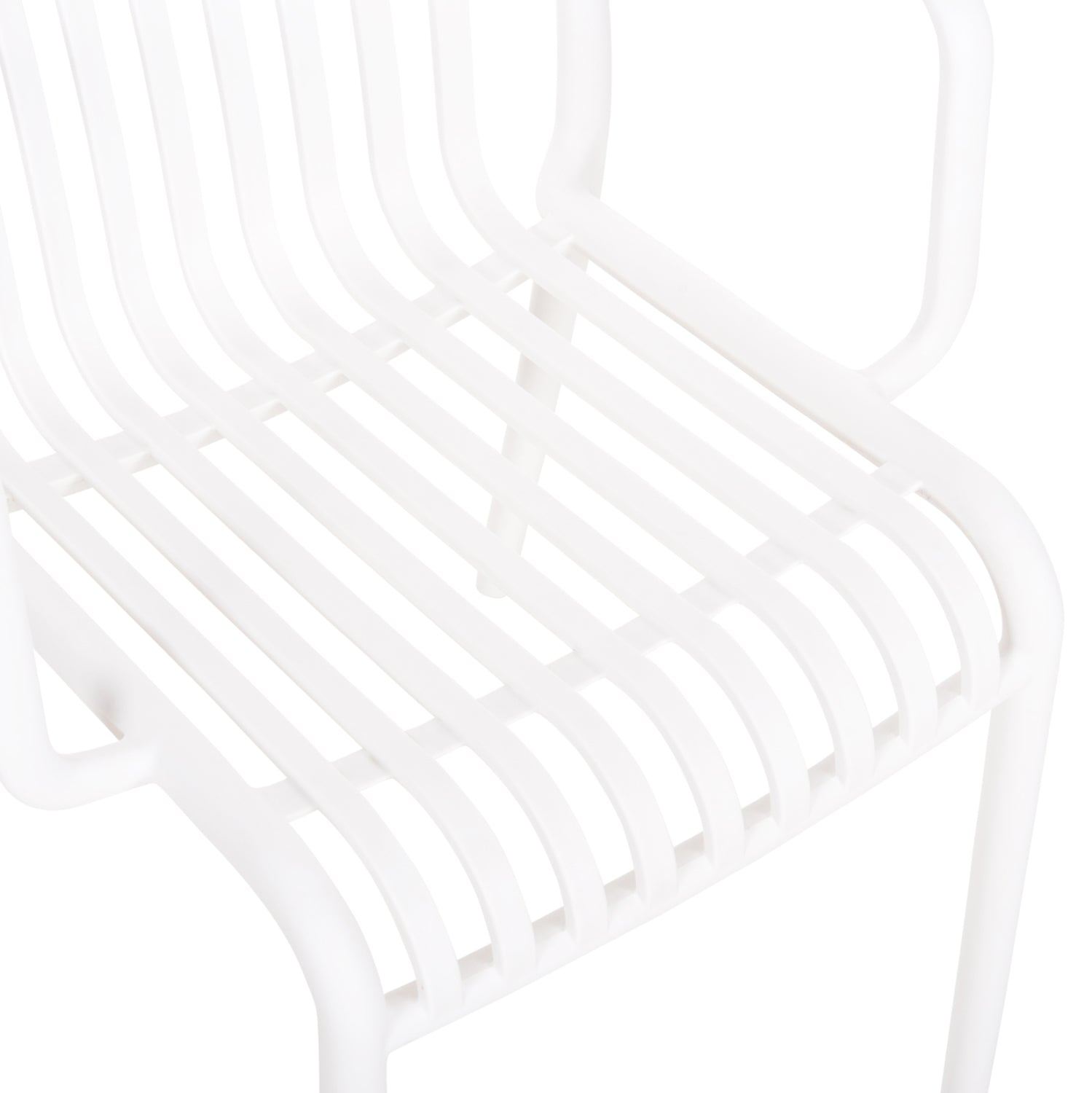 Кресло Конви с подлакътник бял цвят 55x56x79