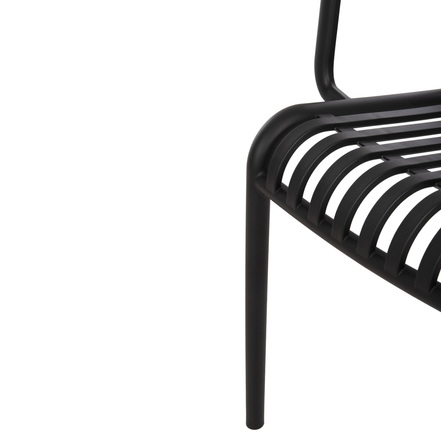 Кресло Конви с подлакътник-черен полипропилен