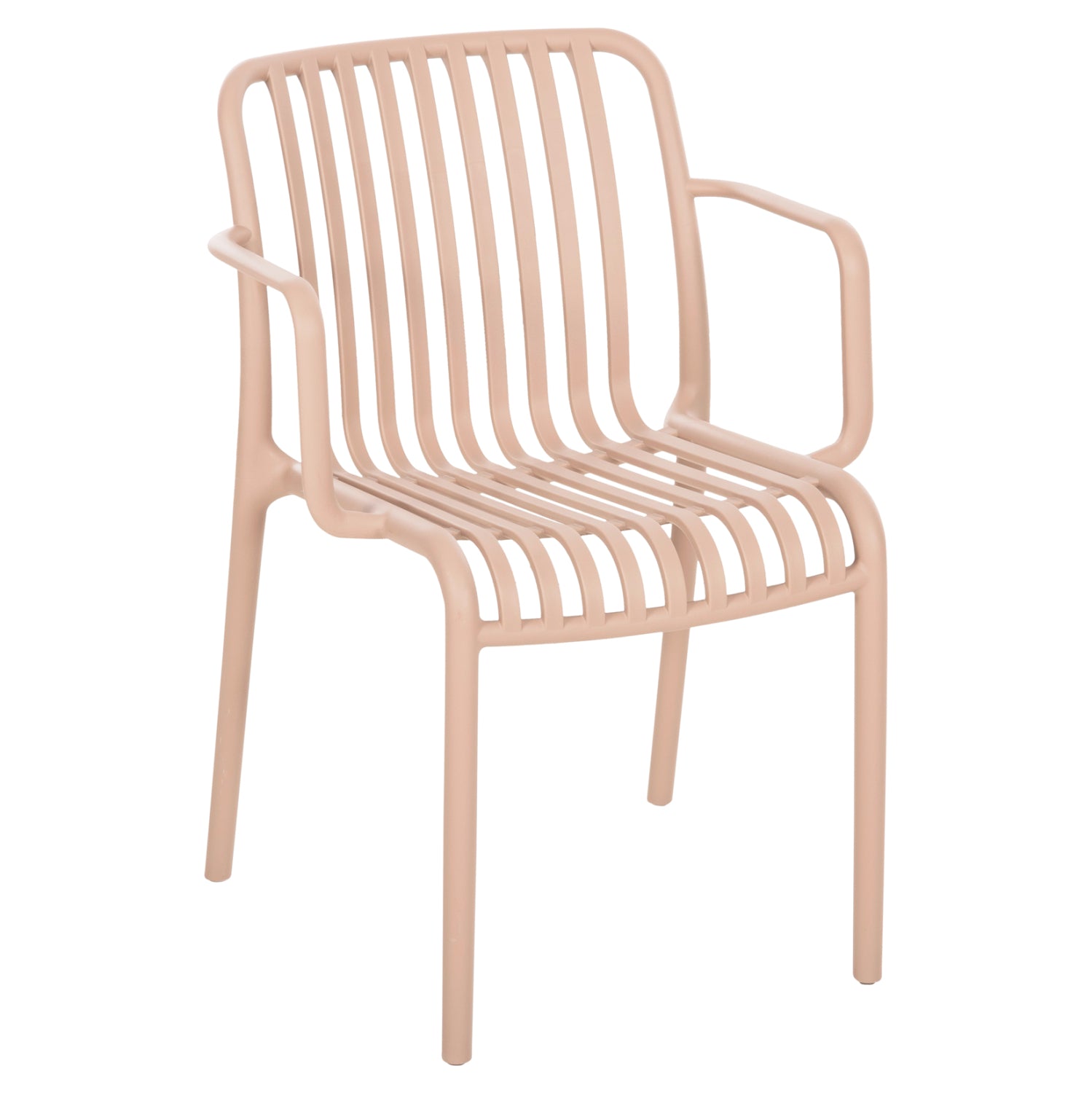 Кресло Конви с подлакътник цвят капучино 55x56x79