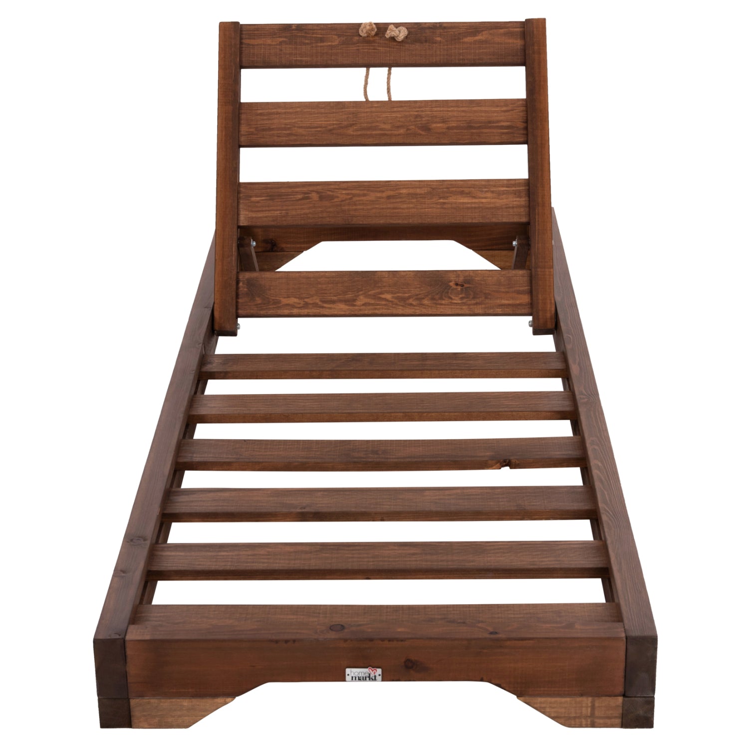 Шезлонг IKARIA борова дървесина /цвят орех 80x208x100см