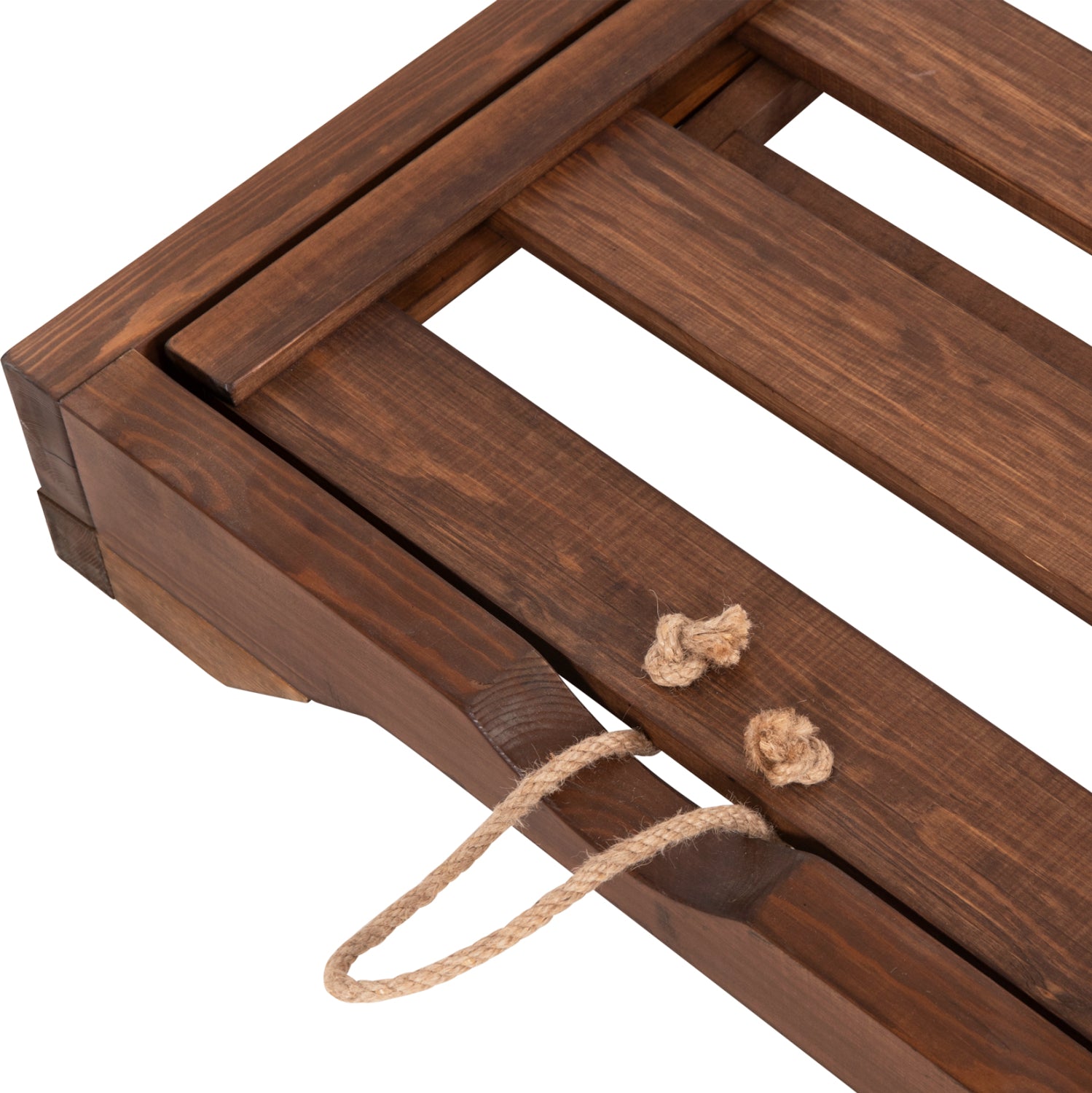 Шезлонг IKARIA борова дървесина /цвят орех 80x208x100см