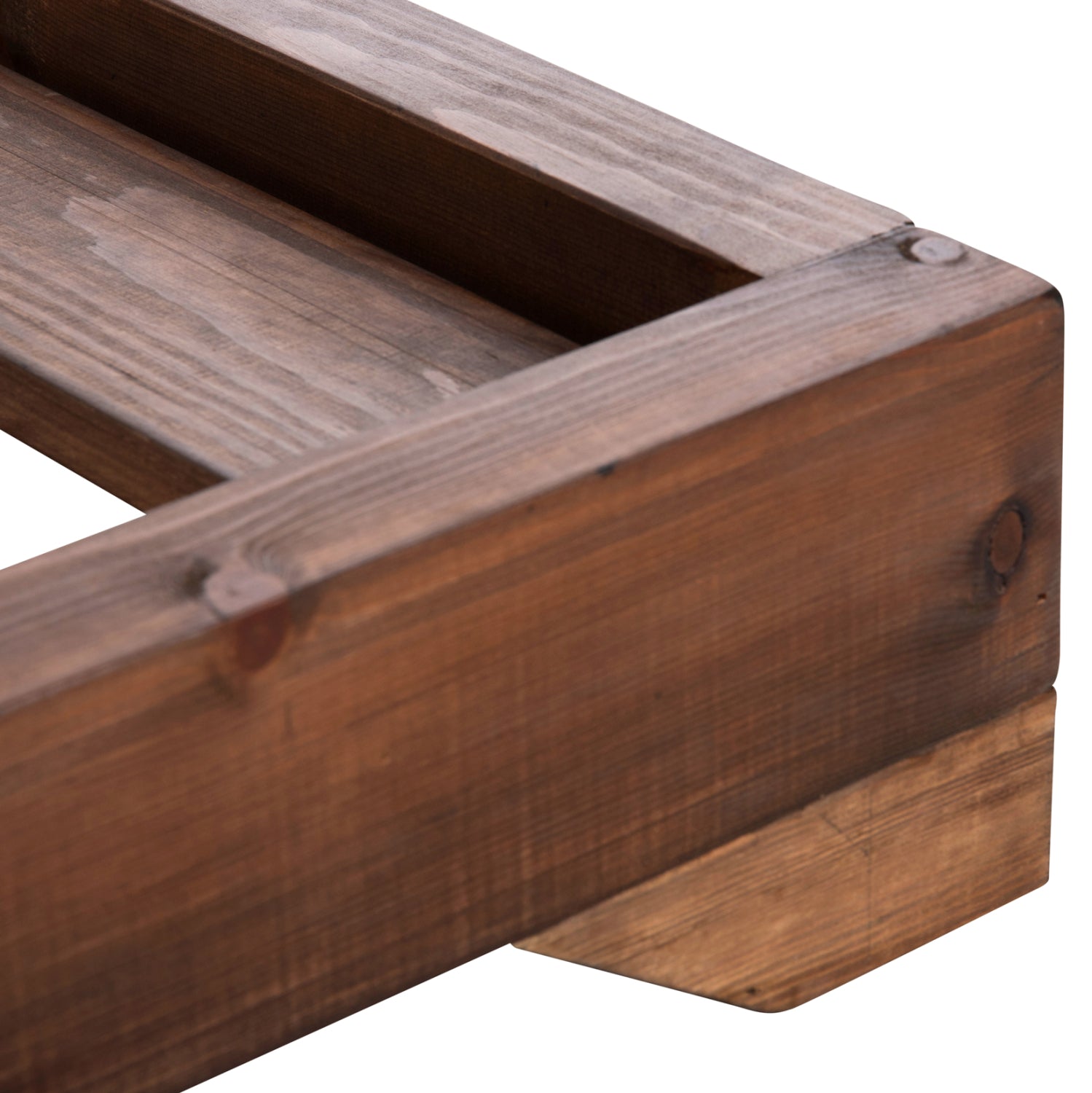 Шезлонг IKARIA борова дървесина /цвят орех 80x208x100см