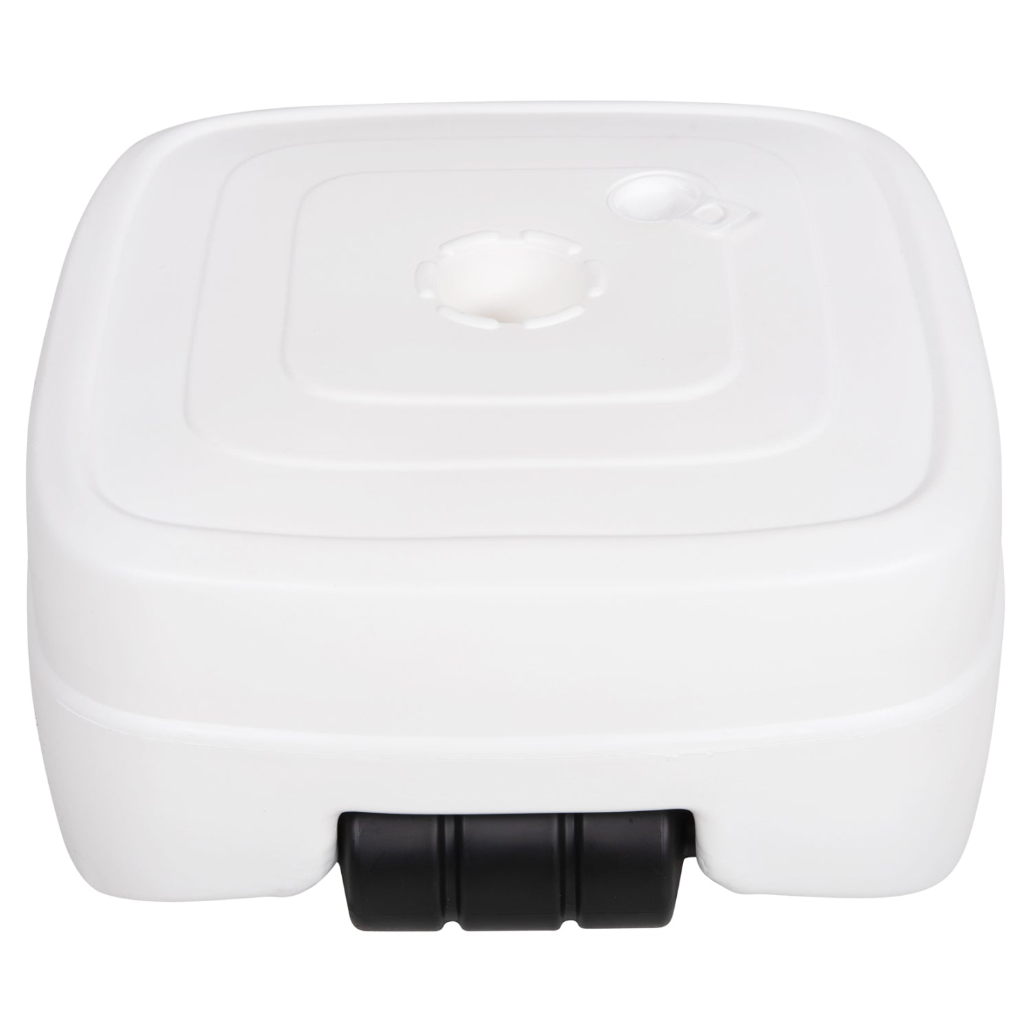 Пластмасова основа за чадър с колела / бяла - 33/50 мм стойка 46.5x23.5