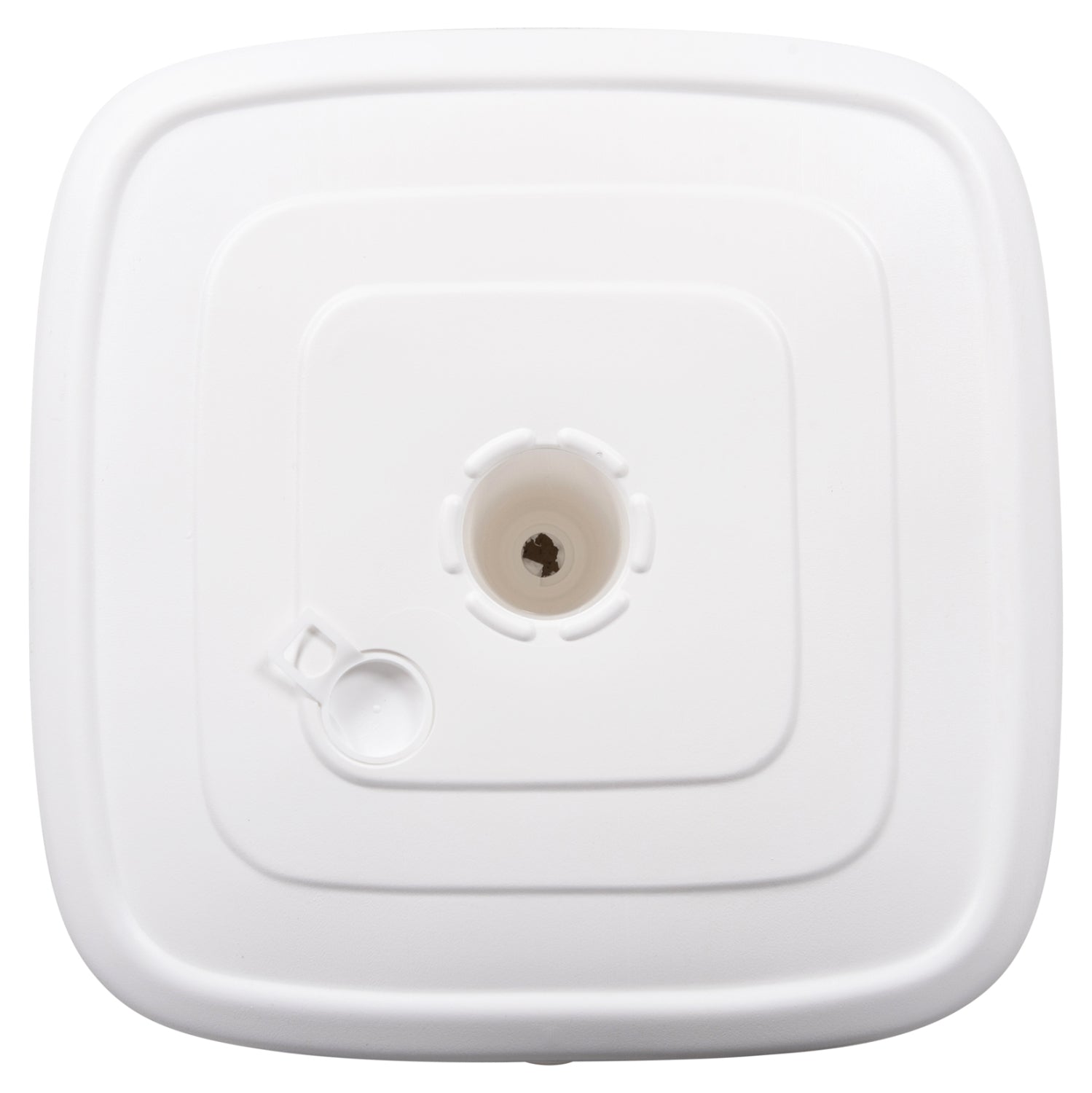 Пластмасова основа за чадър с колела / бяла - 33/50 мм стойка 46.5x23.5