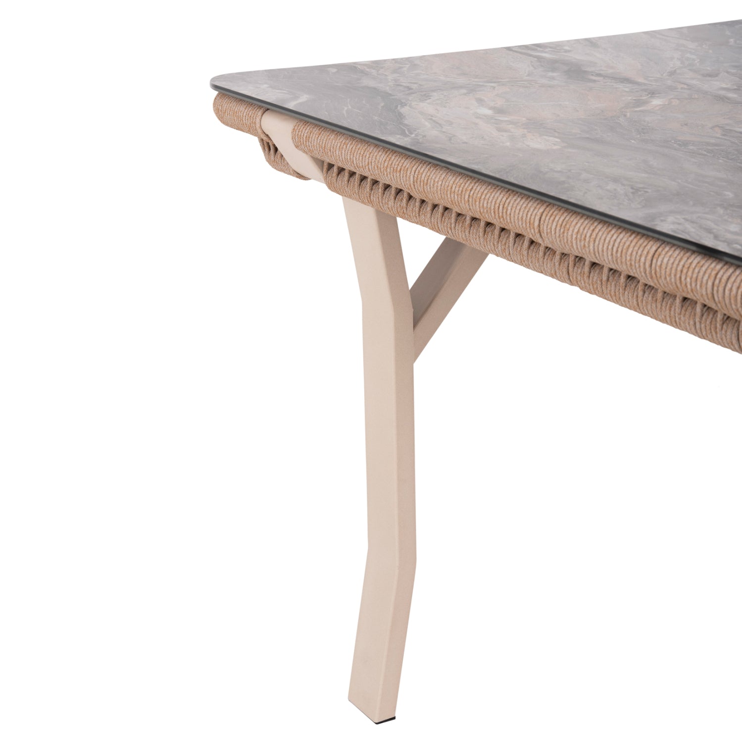 Комплект Дрийм цвят бежов-капучино с маса 201x101x79