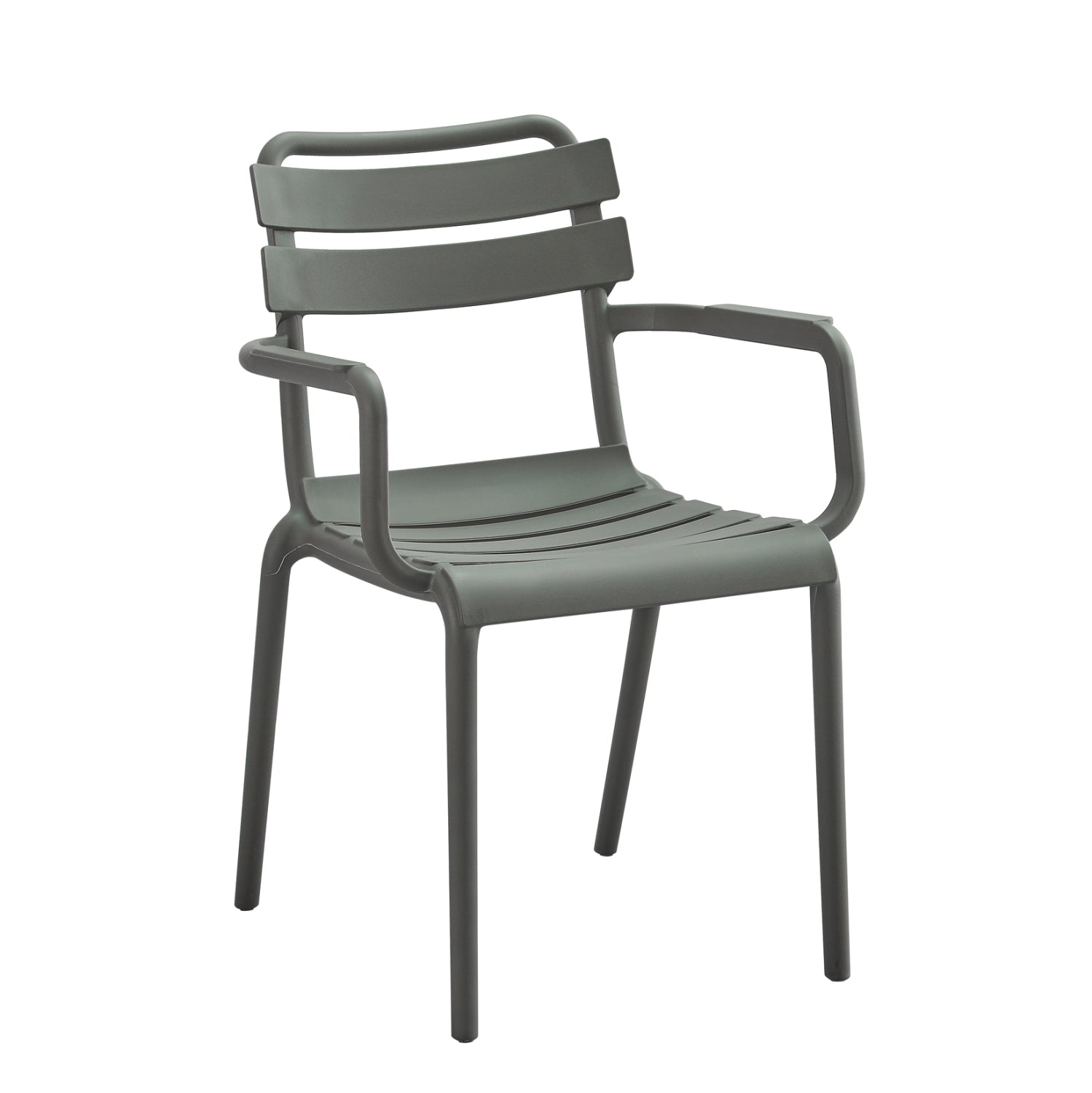 Градински стол PHILLY маслиново зелен полипропилен 58.5x49x83.5см