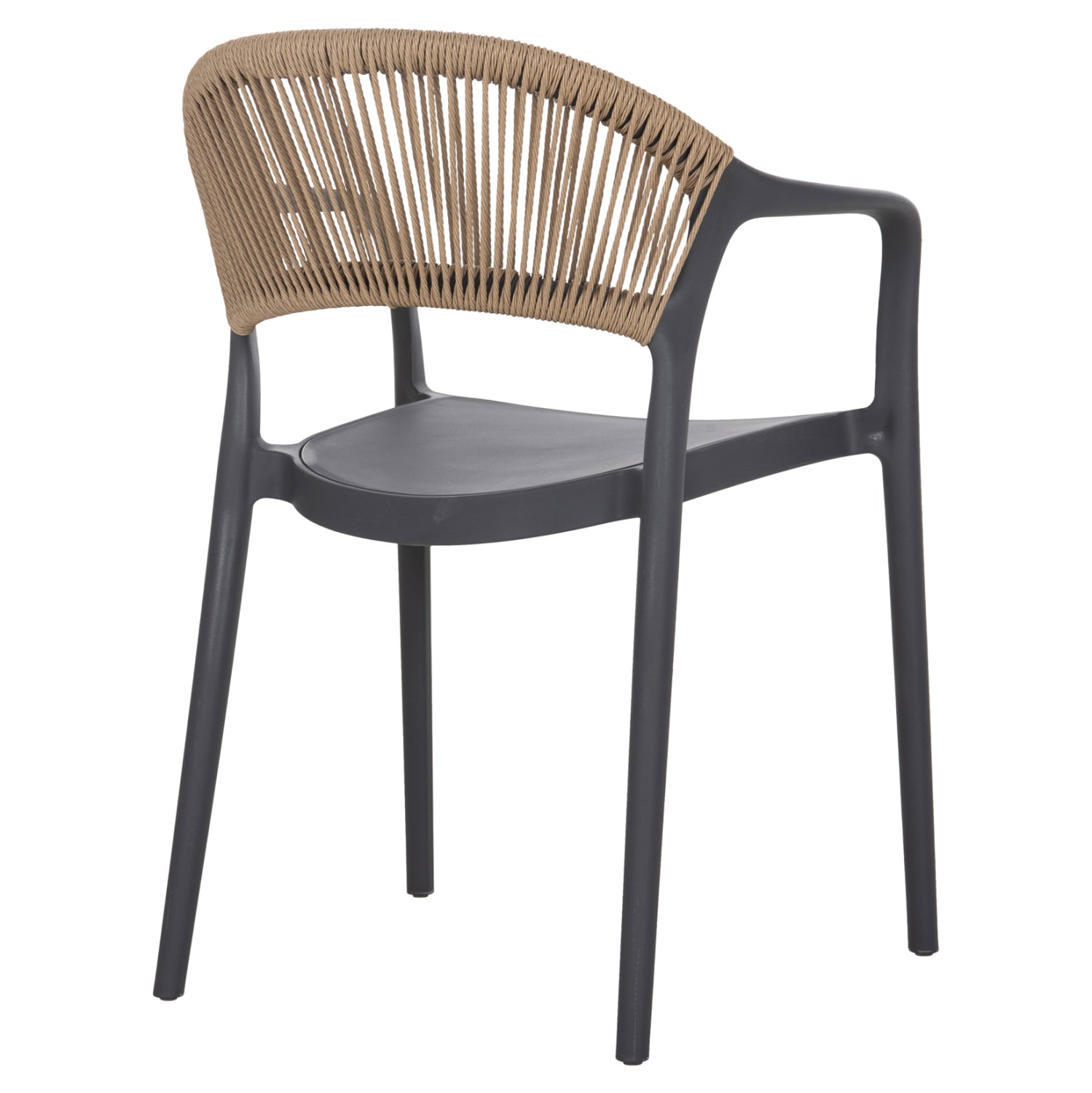 Сив фотогал от eva полипропилен с бежово въже 56.5x53x80см.