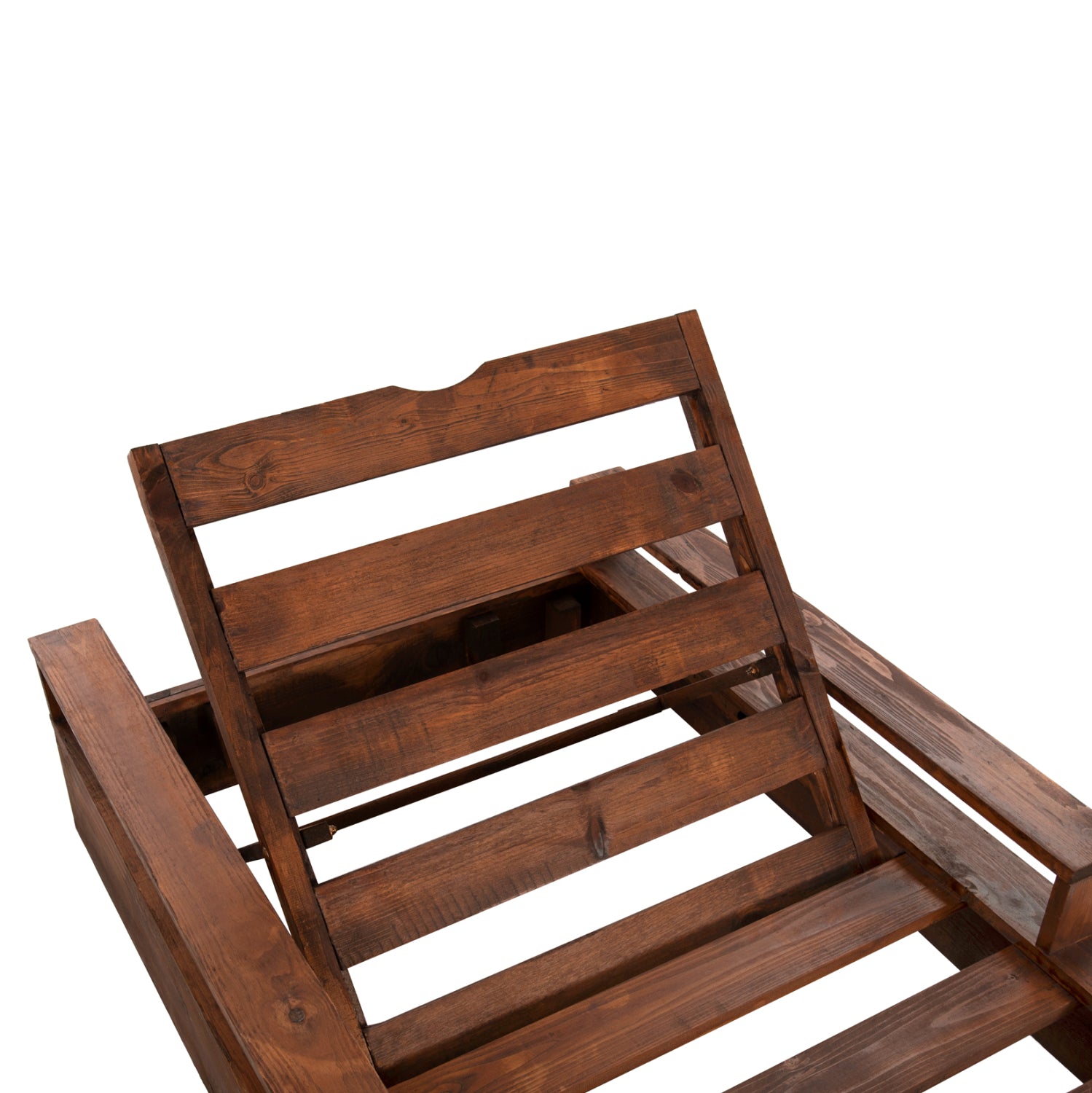 Шезлонг Македония цвят орех /борова дървесина 200x92x23,5-73