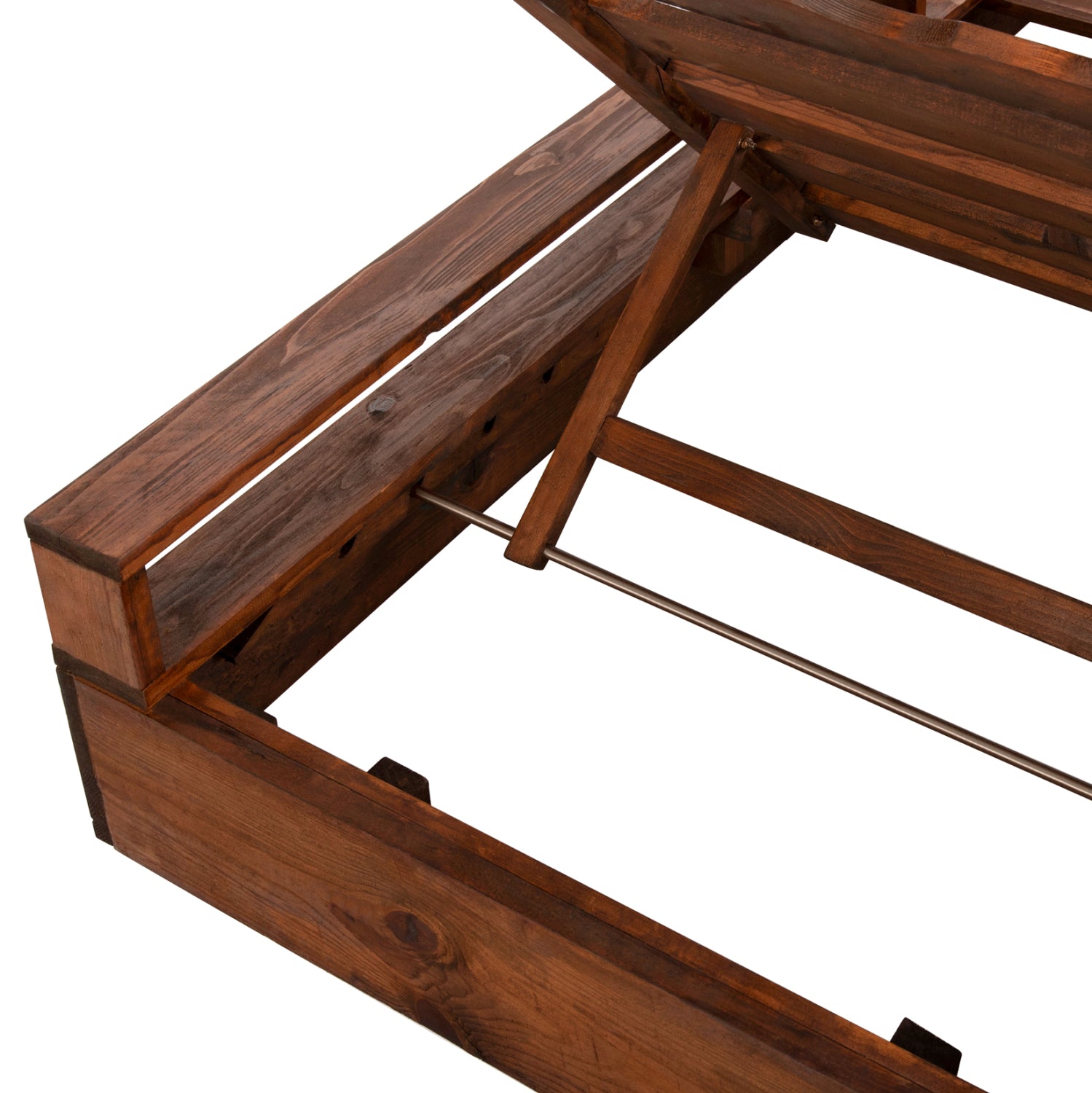 Шезлонг Македония цвят орех /борова дървесина 200x92x23,5-73