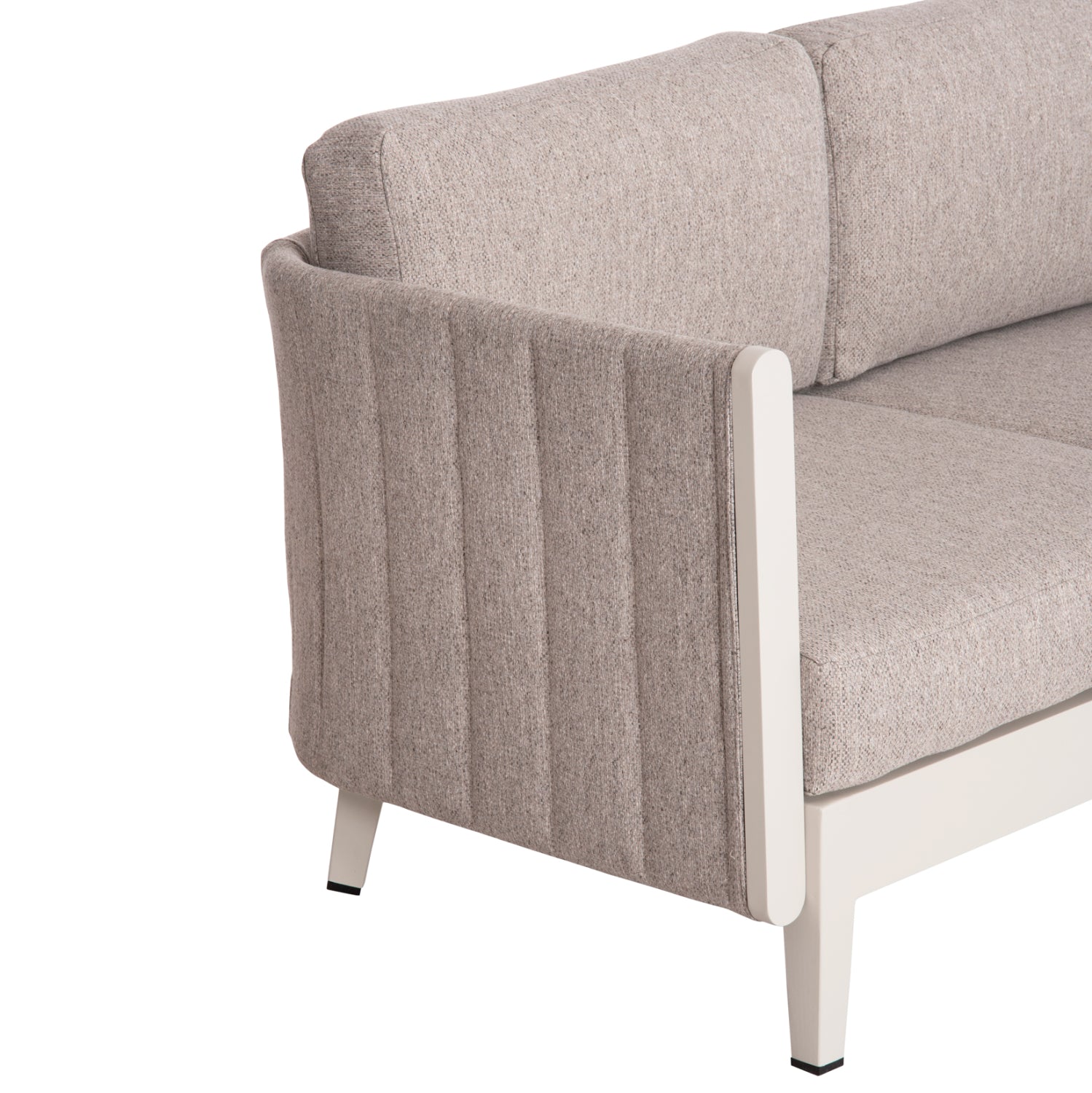 Комплект градински Лари алуминий бежов цвят с маса 125x65x40,5