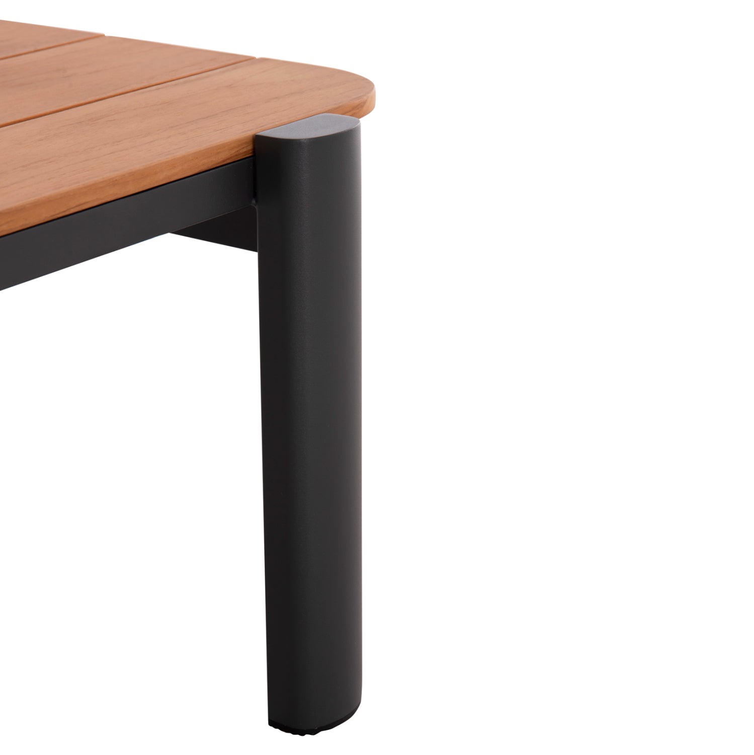 Комплект градински Лара цвят антрацит-натурал с маса 120x60-69x34