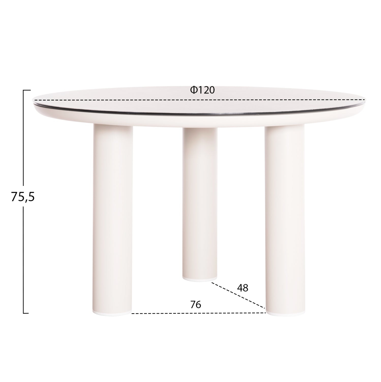 Маса Донсън ф120 -кремав цвят