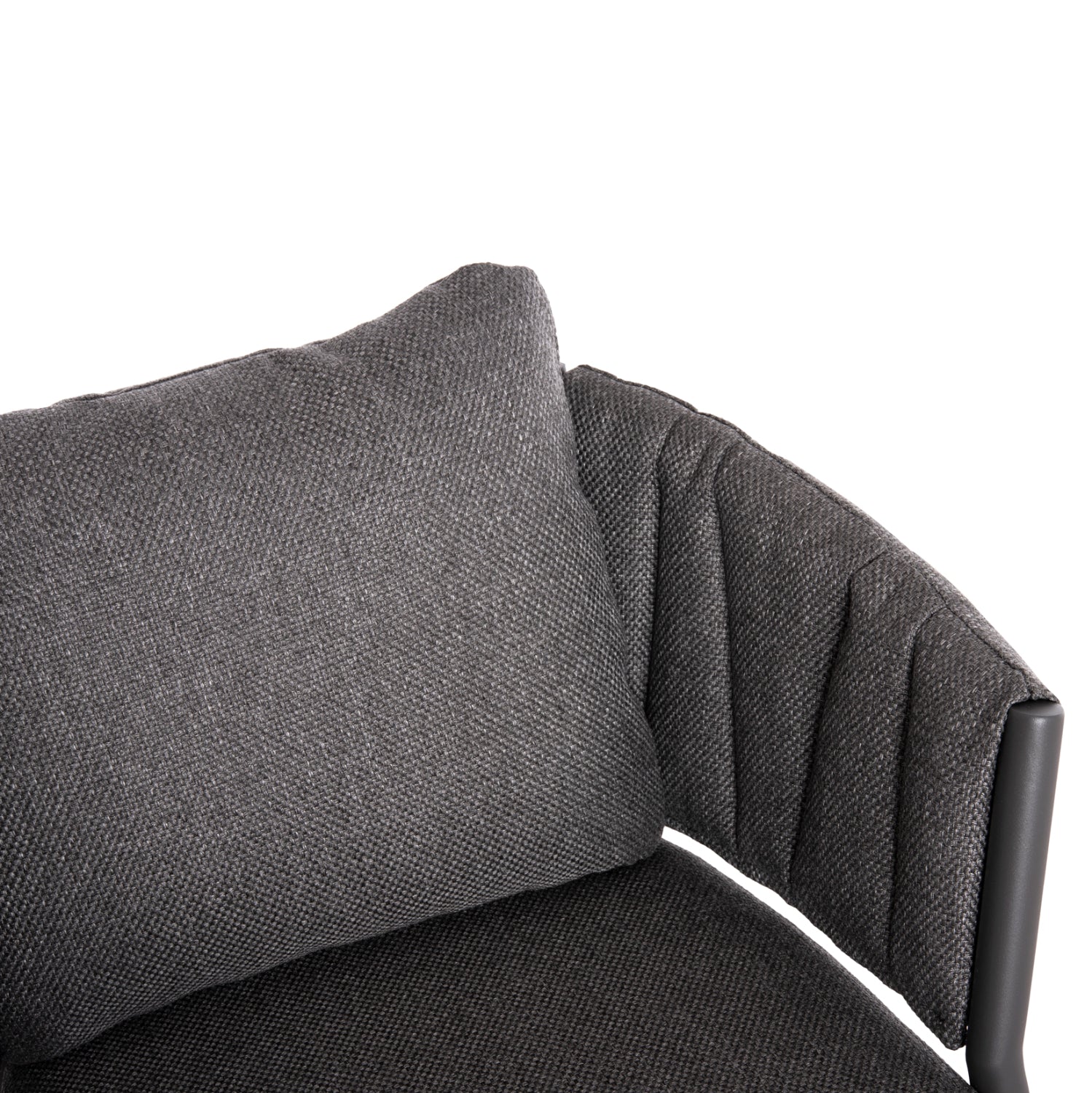 Кресло  SHANKS тъмно сив цвят алуминий 62x60x75-80см