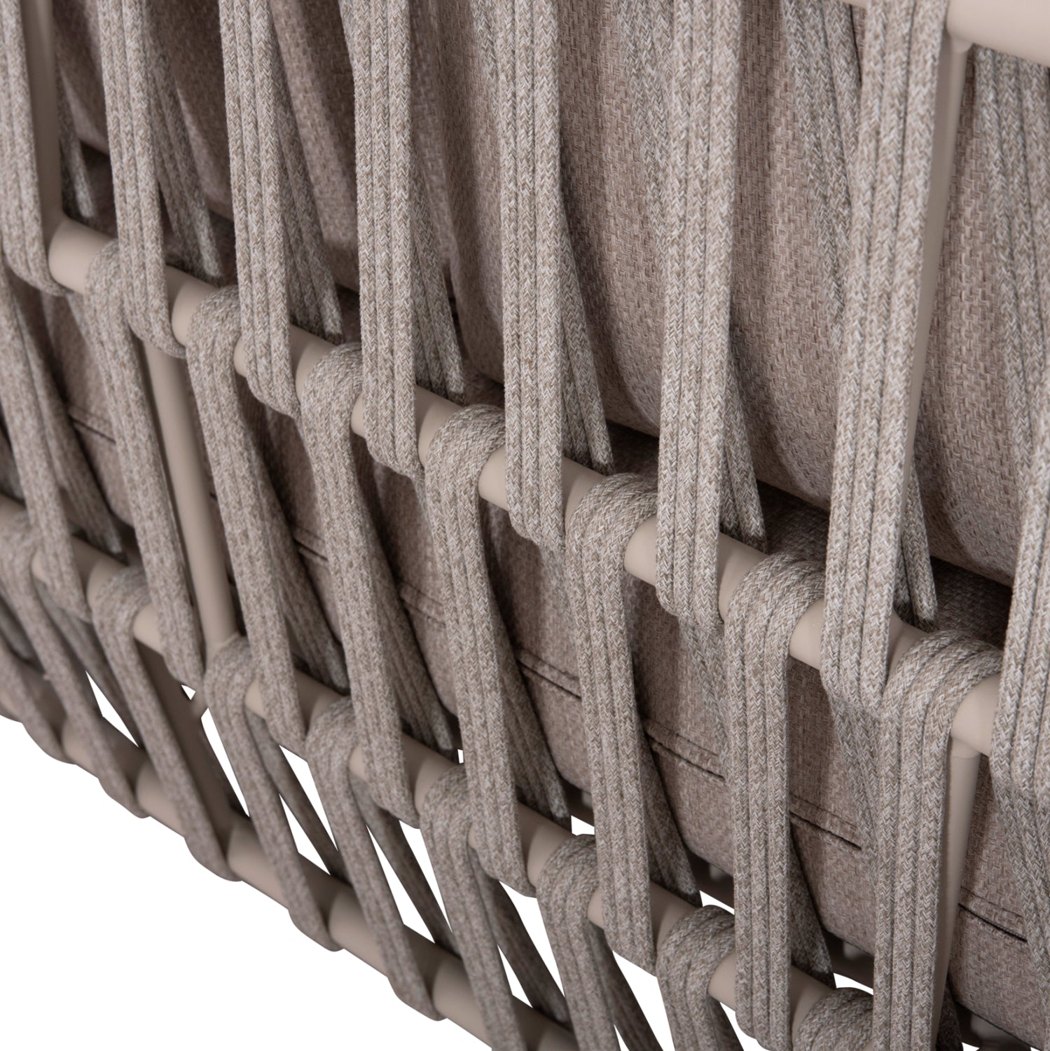 Комплект градински Собо алуминиев с въже цвят крем-натурал