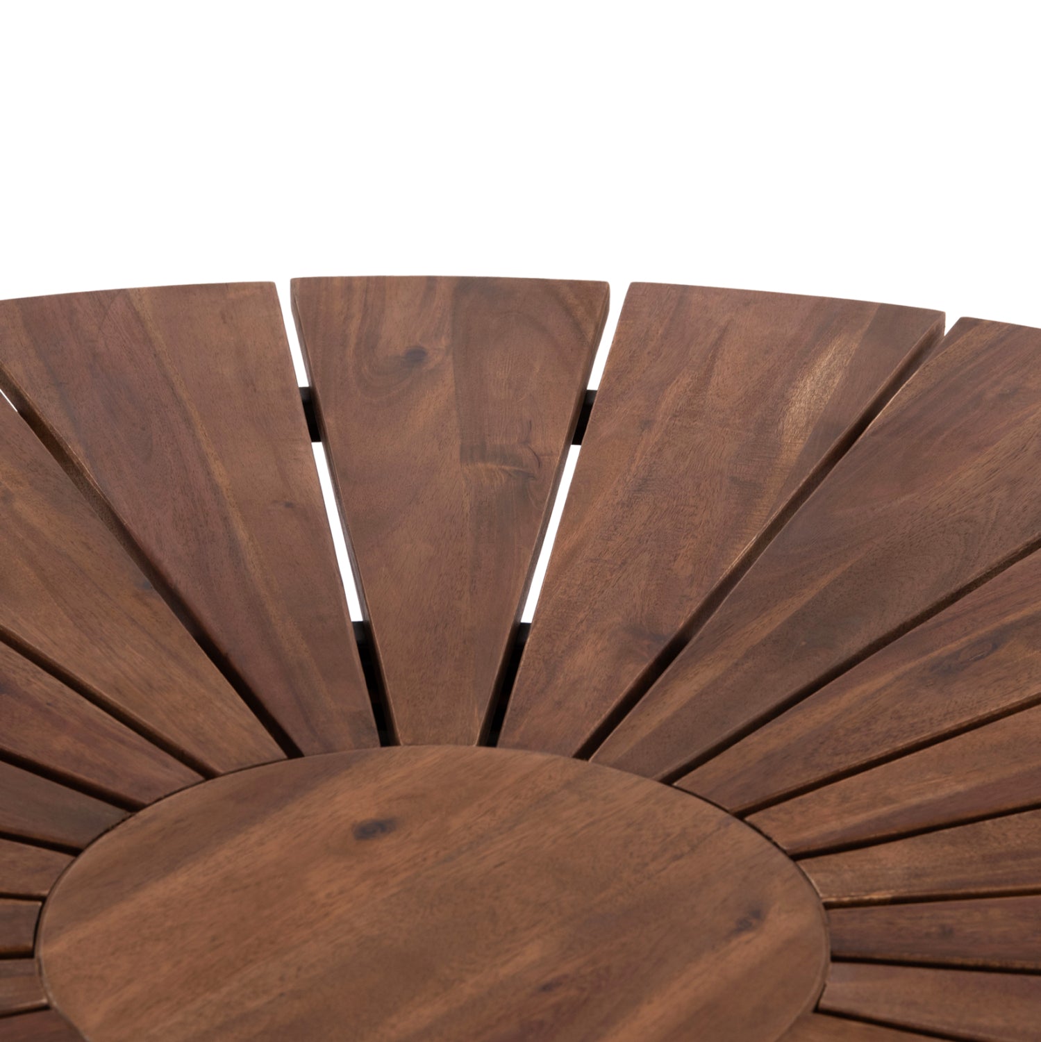 Маса CRISTOBAL акациево дърво-метал Φ120x76Hcм