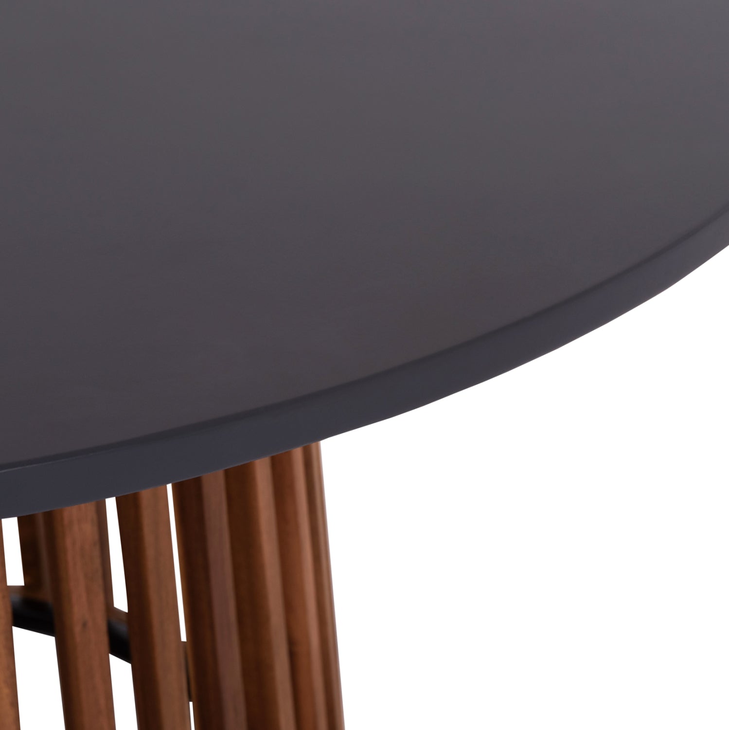 Кръгла външна маса Сristobal акация дърво-циментов плот Ф120x77см