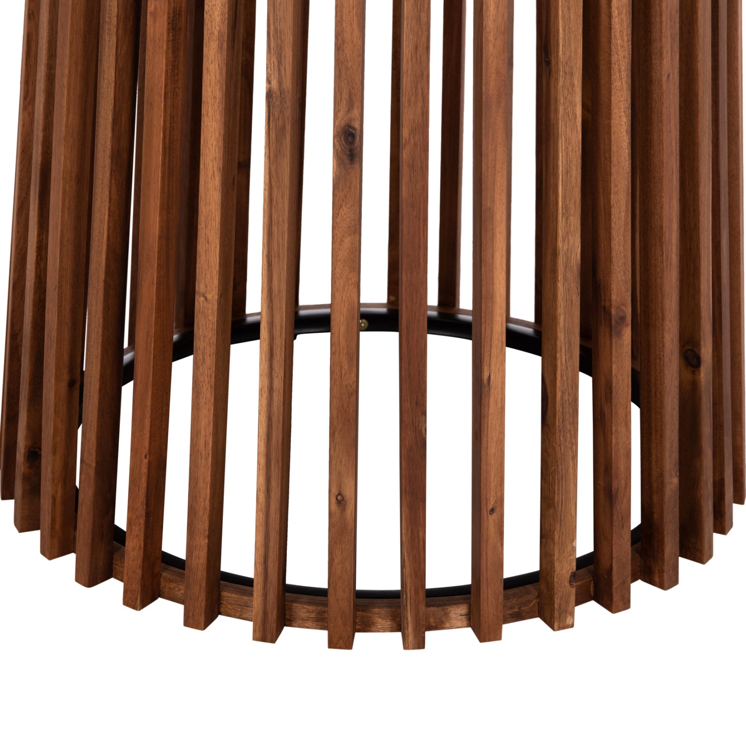 Кръгла външна маса Сristobal акация дърво-циментов плот φ120x77h