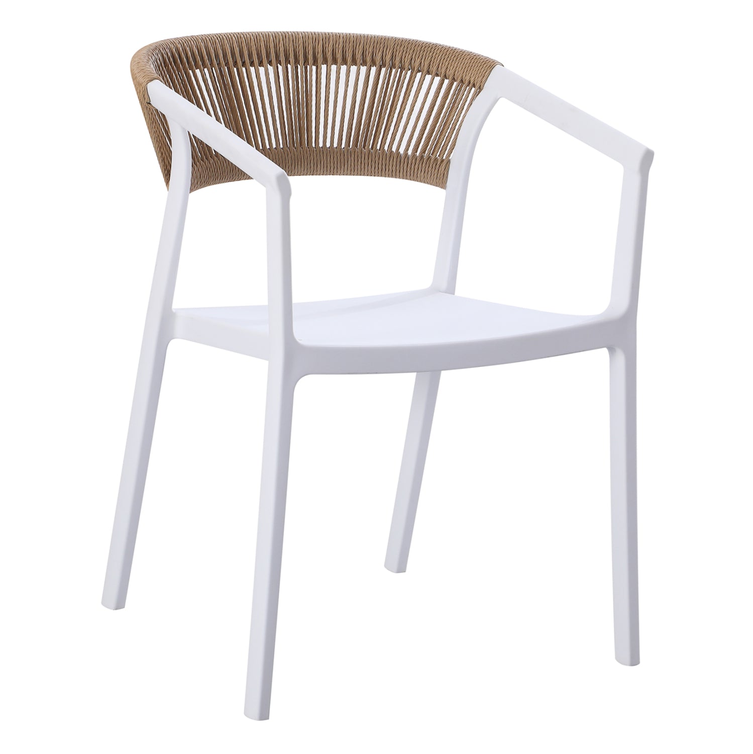 Кресло Боги цвят бял-бежов 55x53.5x74